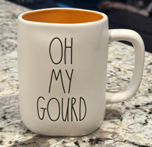 New Rae Dunn ceramic fall coffee mug OH MY GOURD