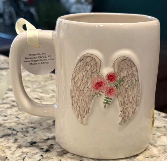 New Rae Dunn white ceramic coffee mug STRONG. FEARLESS. BEAUTIFUL