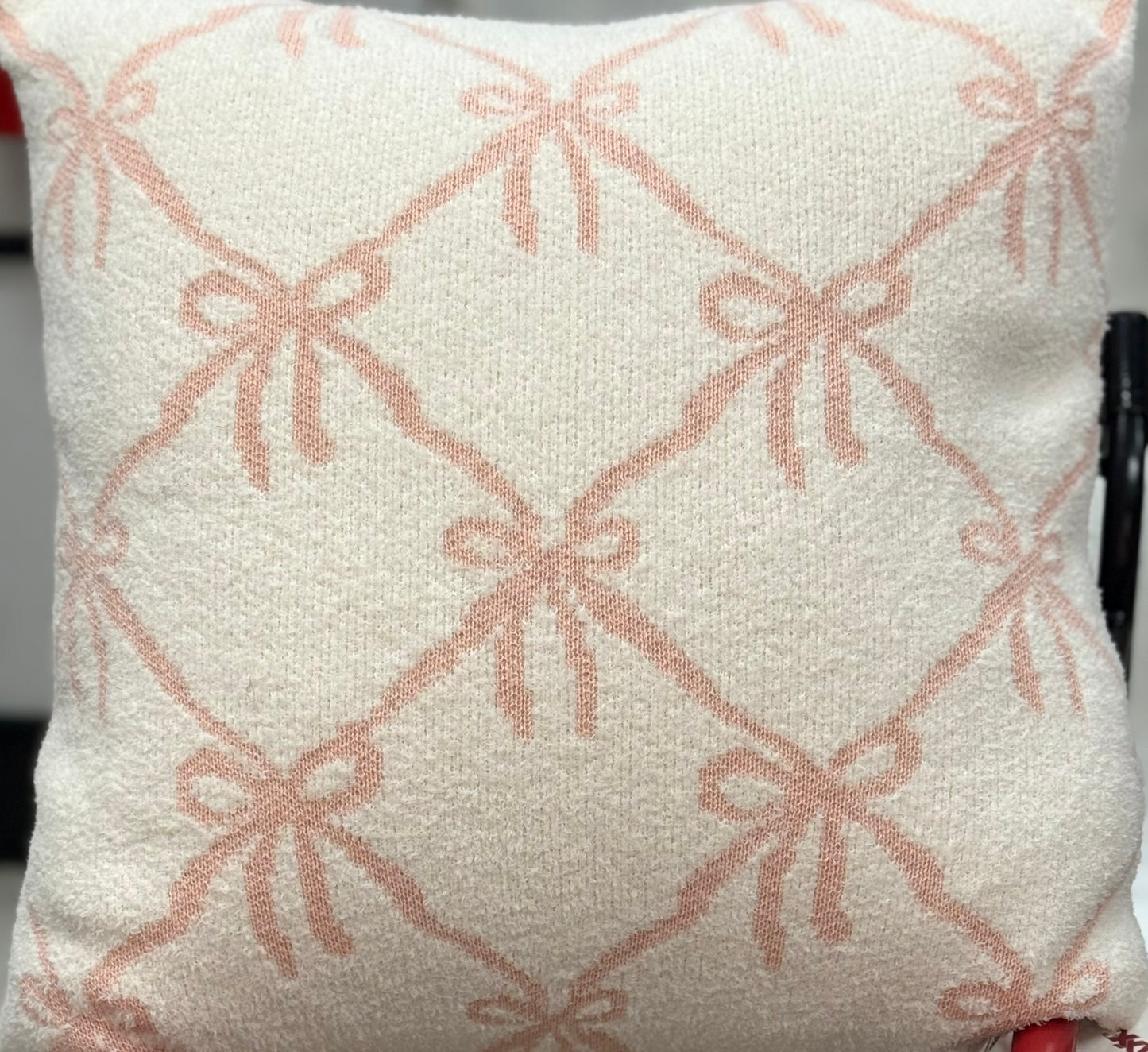 New 18x18 blush coquette throw pillow decor