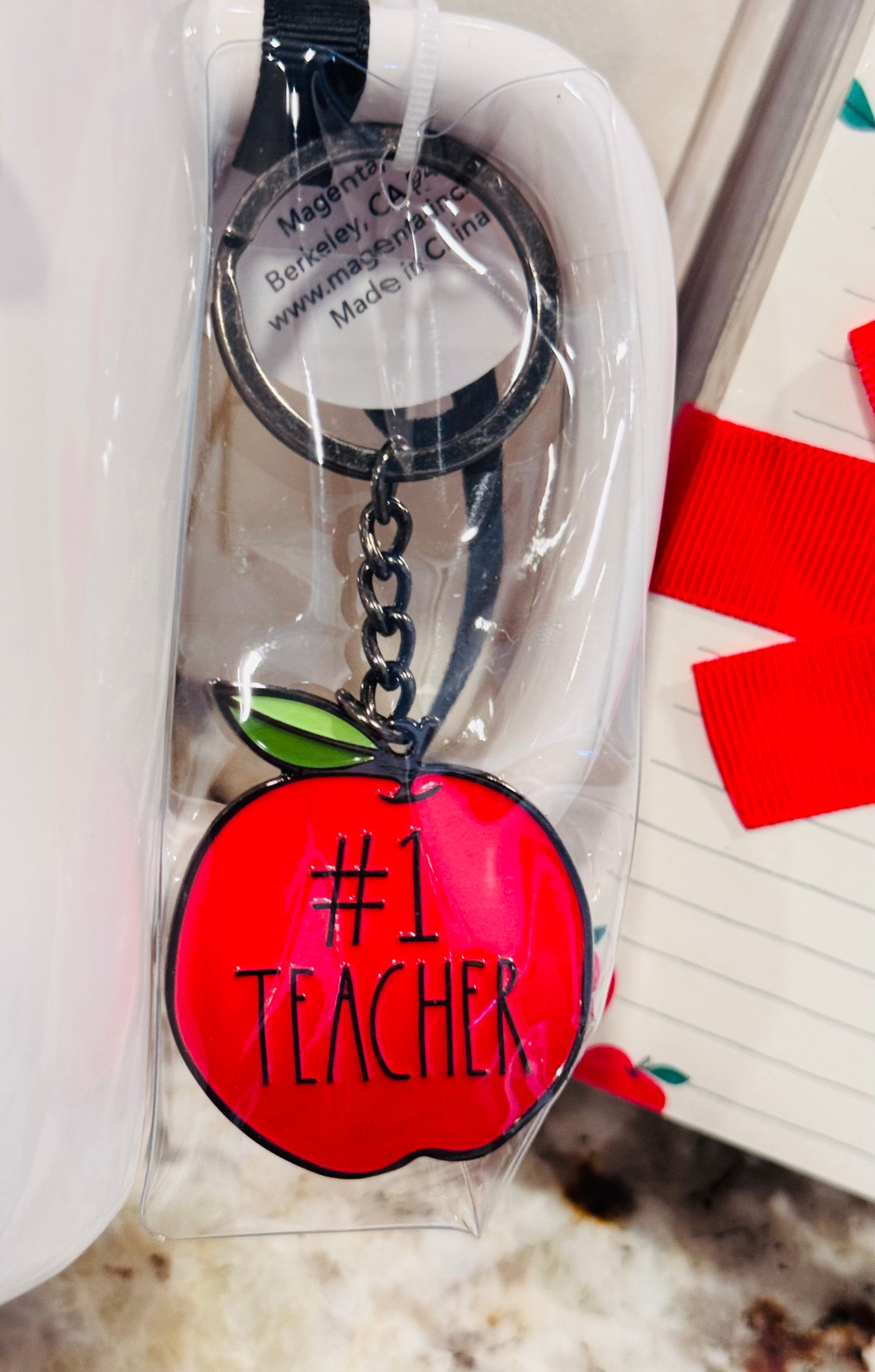 New 4-piece Rae Dunn World’s Best Teacher gift set! Travel cup, card, mug, stationary
