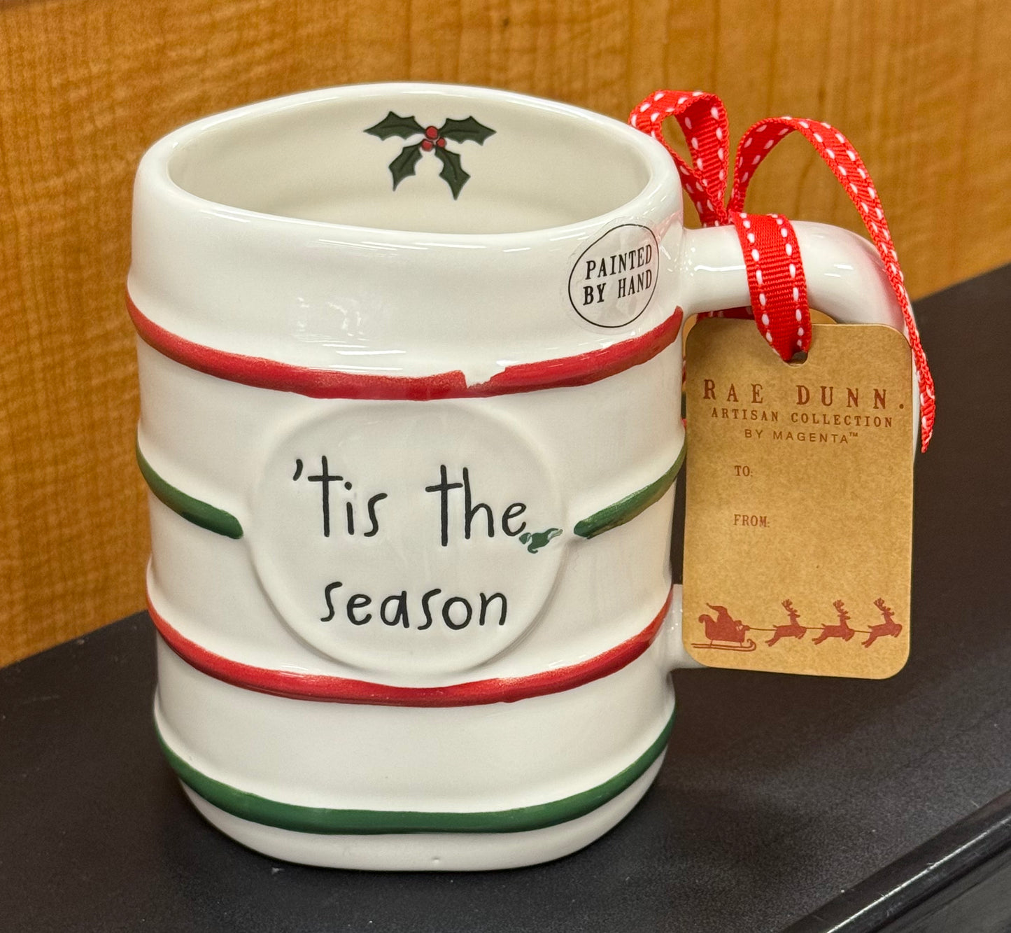 New Rae Dunn ceramic Christmas coffee mug TIS THE SEASON