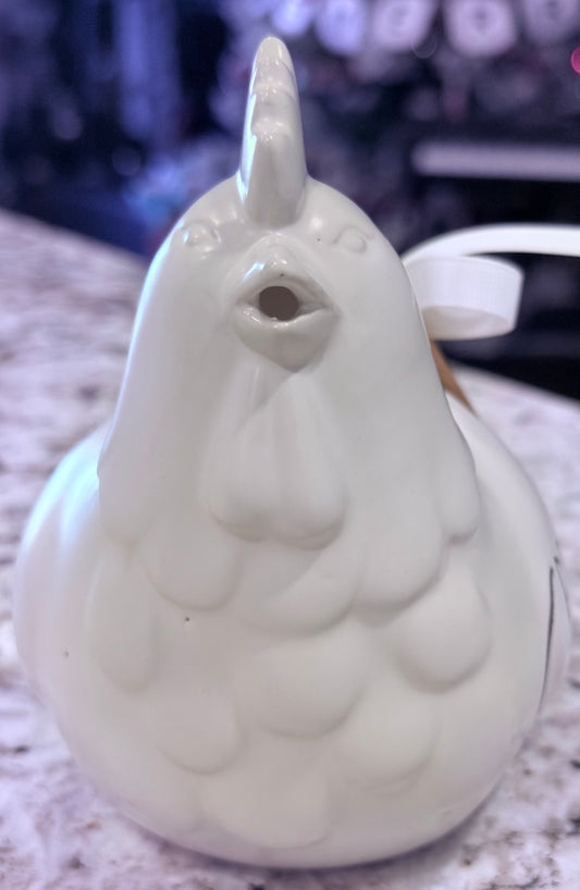 New Rae Dunn ceramic chicken CREAM pitcher