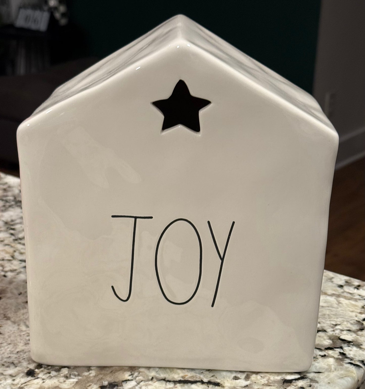 New Rae Dunn white ceramic Christmas house decor JOY 8.5x8.75