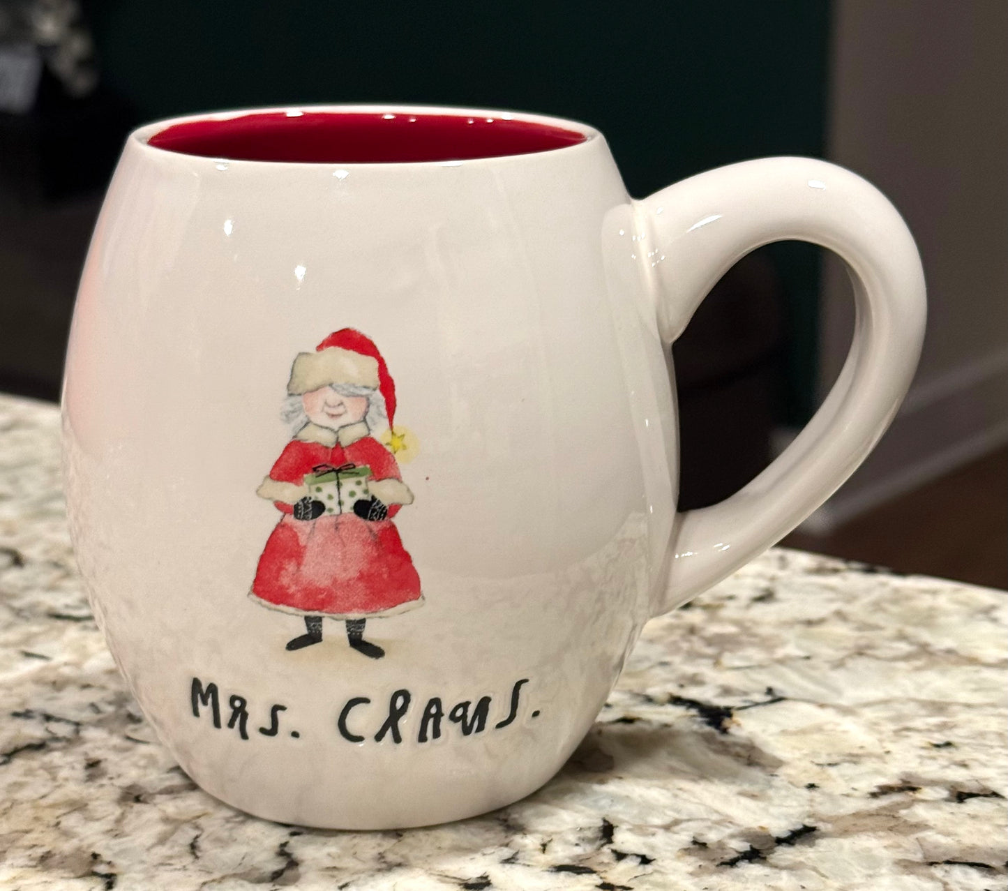 New Rae Dunn white ceramic Christmas mug MRS. CLAUS