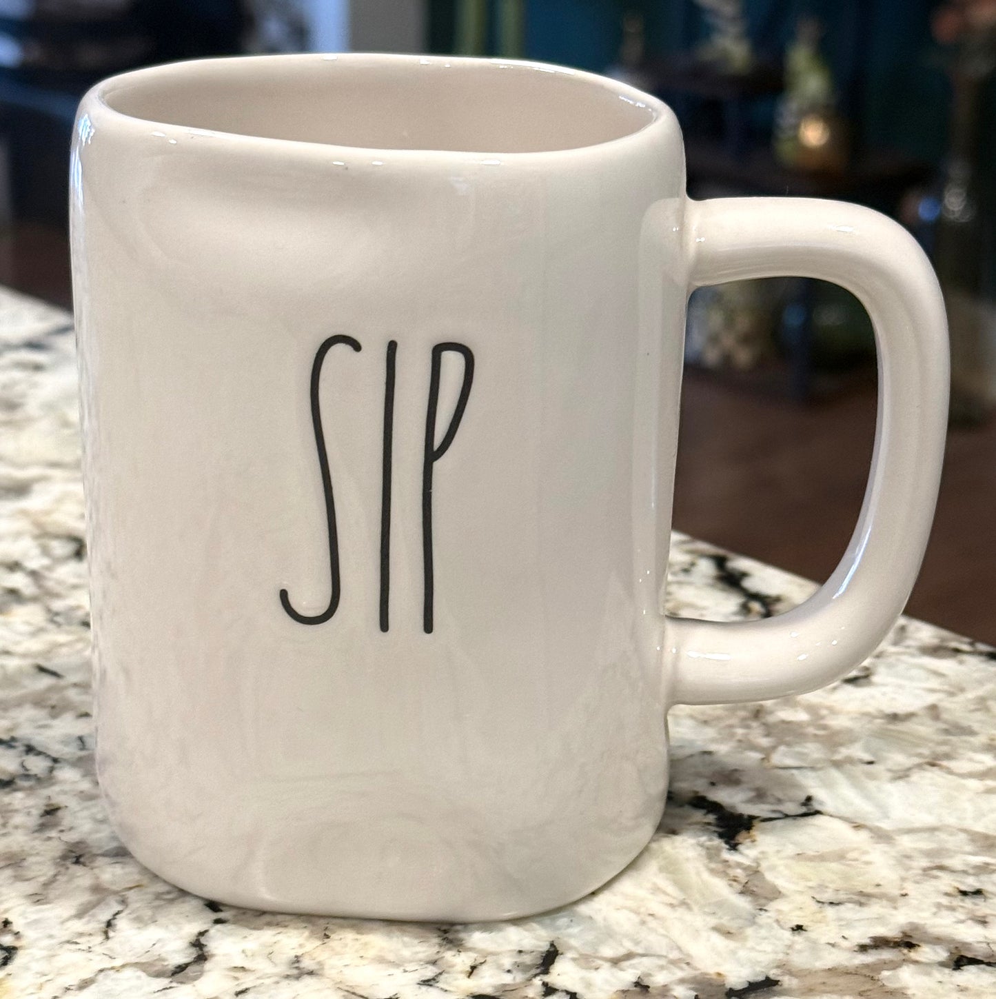 New Rae Dunn white ceramic coffee mug SIP