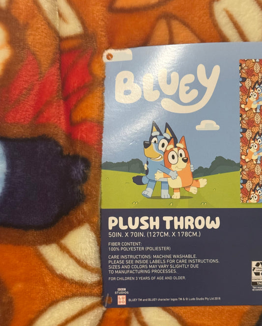 New Bluey fall leaf 🍁 Throw blanket bedding 50x70