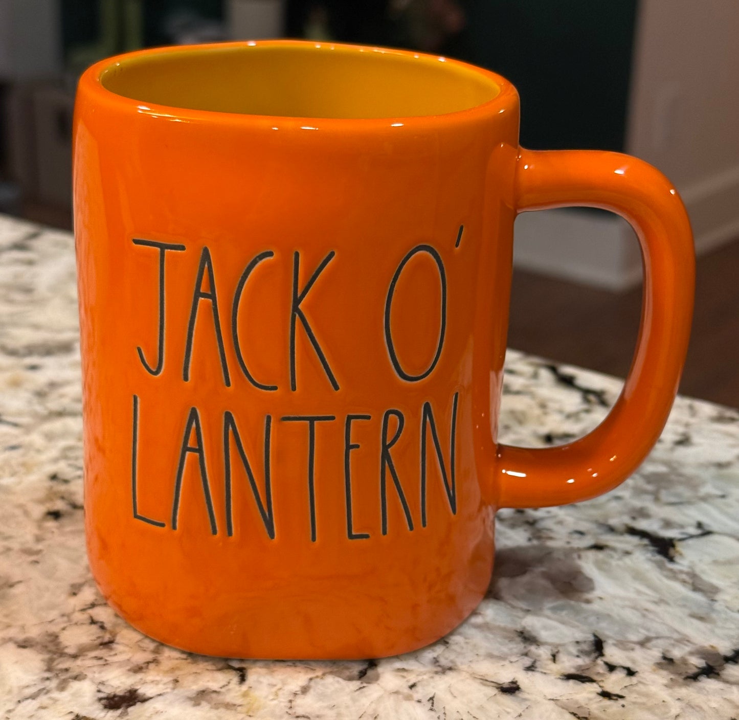 New Rae Dunn orange ceramic Halloween coffee mug decor JACK O’ LANTERN