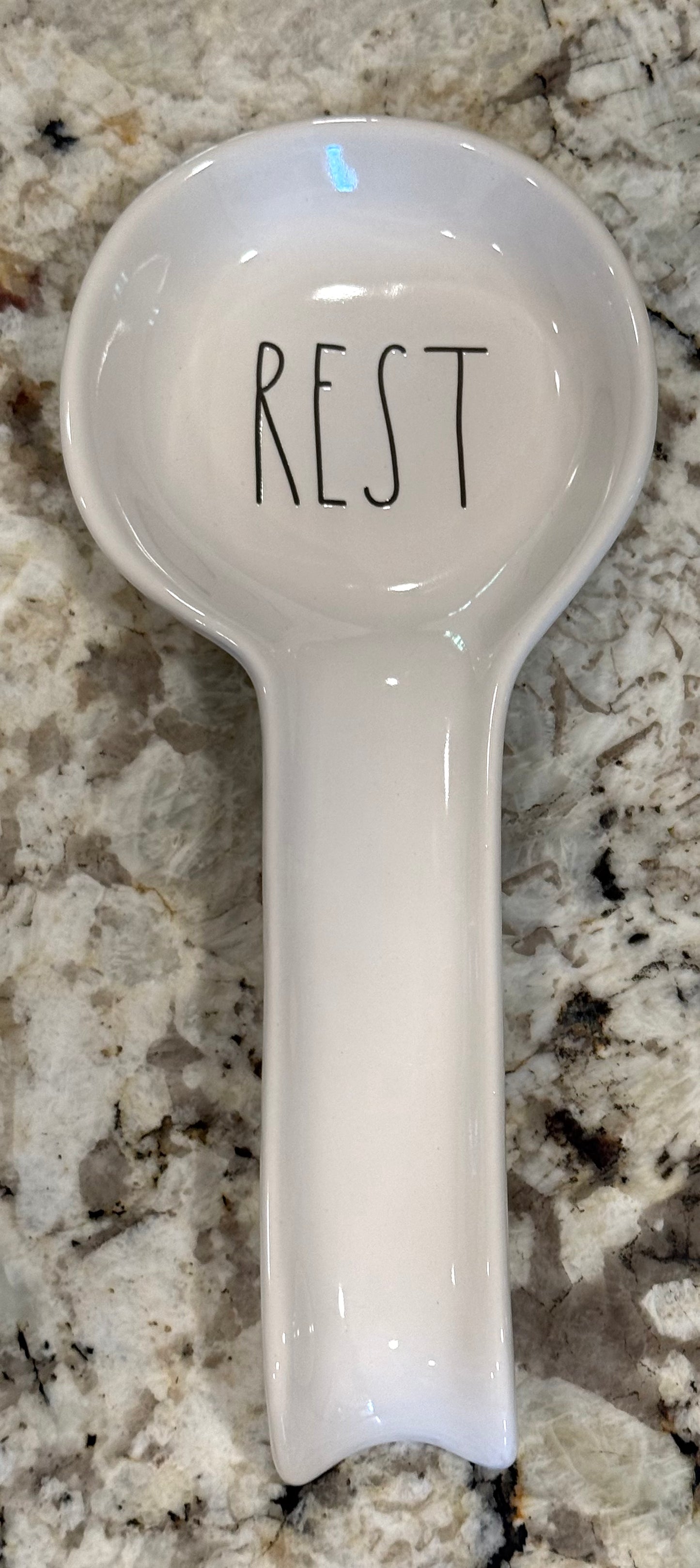 New Rae Dunn x white ceramic spoon REST