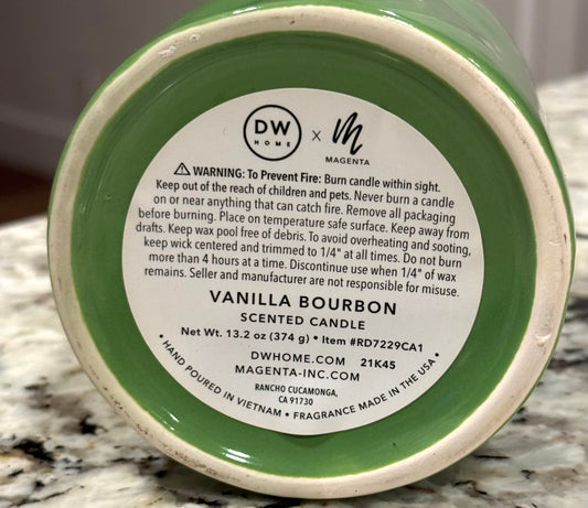 New Rae Dunn St. Patrick’s Day ceramic green candle LUCKY ME