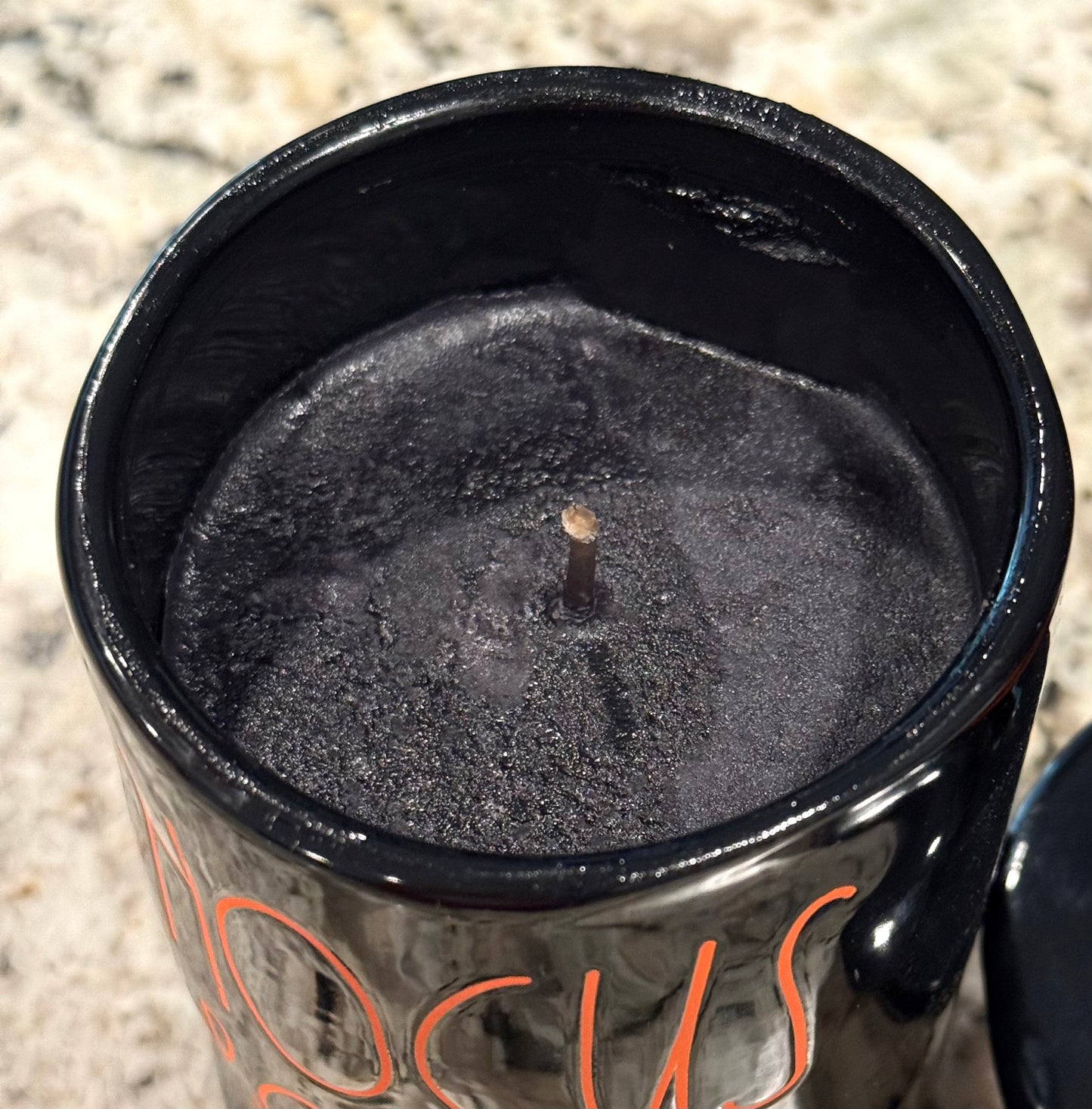 New Rae Dunn black iridescent witches legs candle HOCUS POCUS