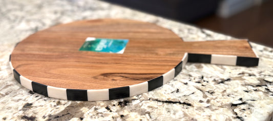 New Made in India striped trim cutting board home decor 13.5x10