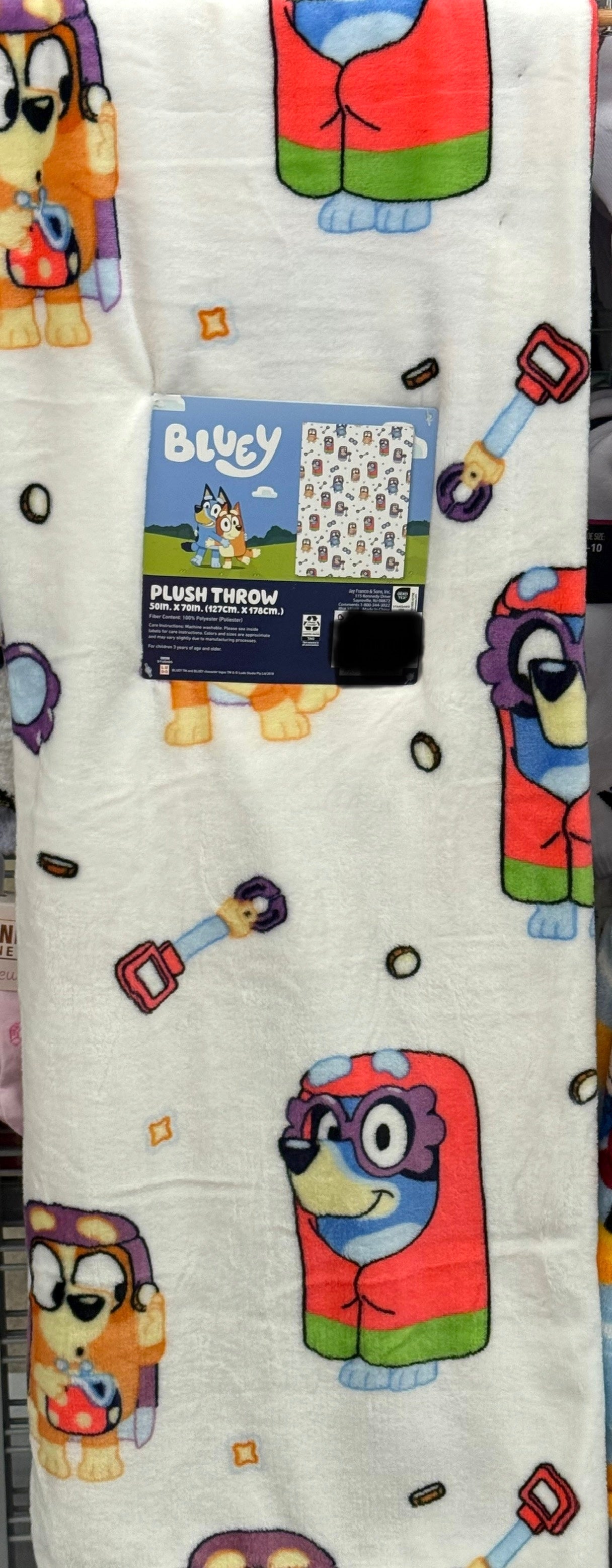 New Bluey Christmas fun blanket bedding 50x70