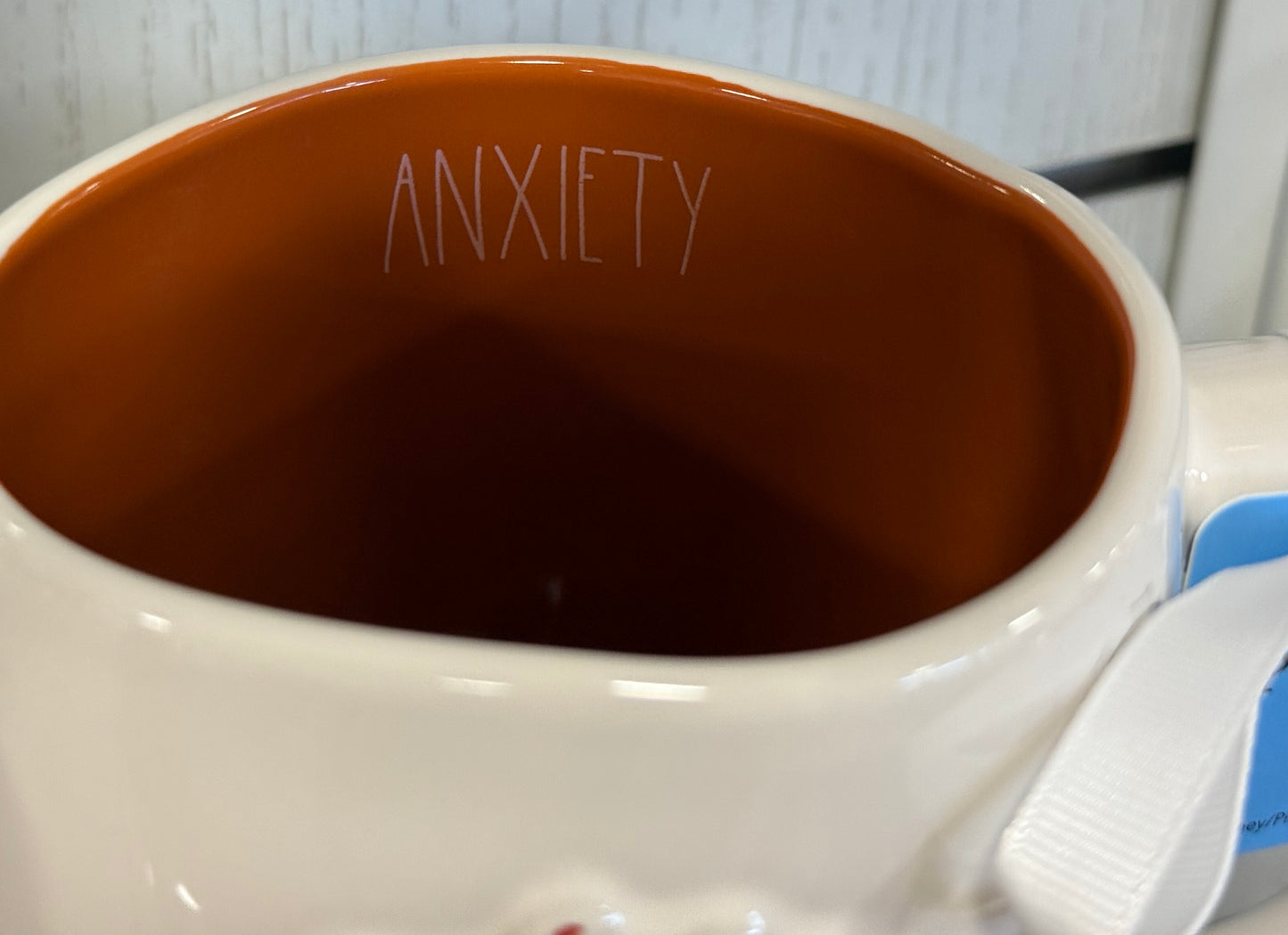 New Rae Dunn x Inside Out ceramic coffee mug -Anxiety I’M FINE