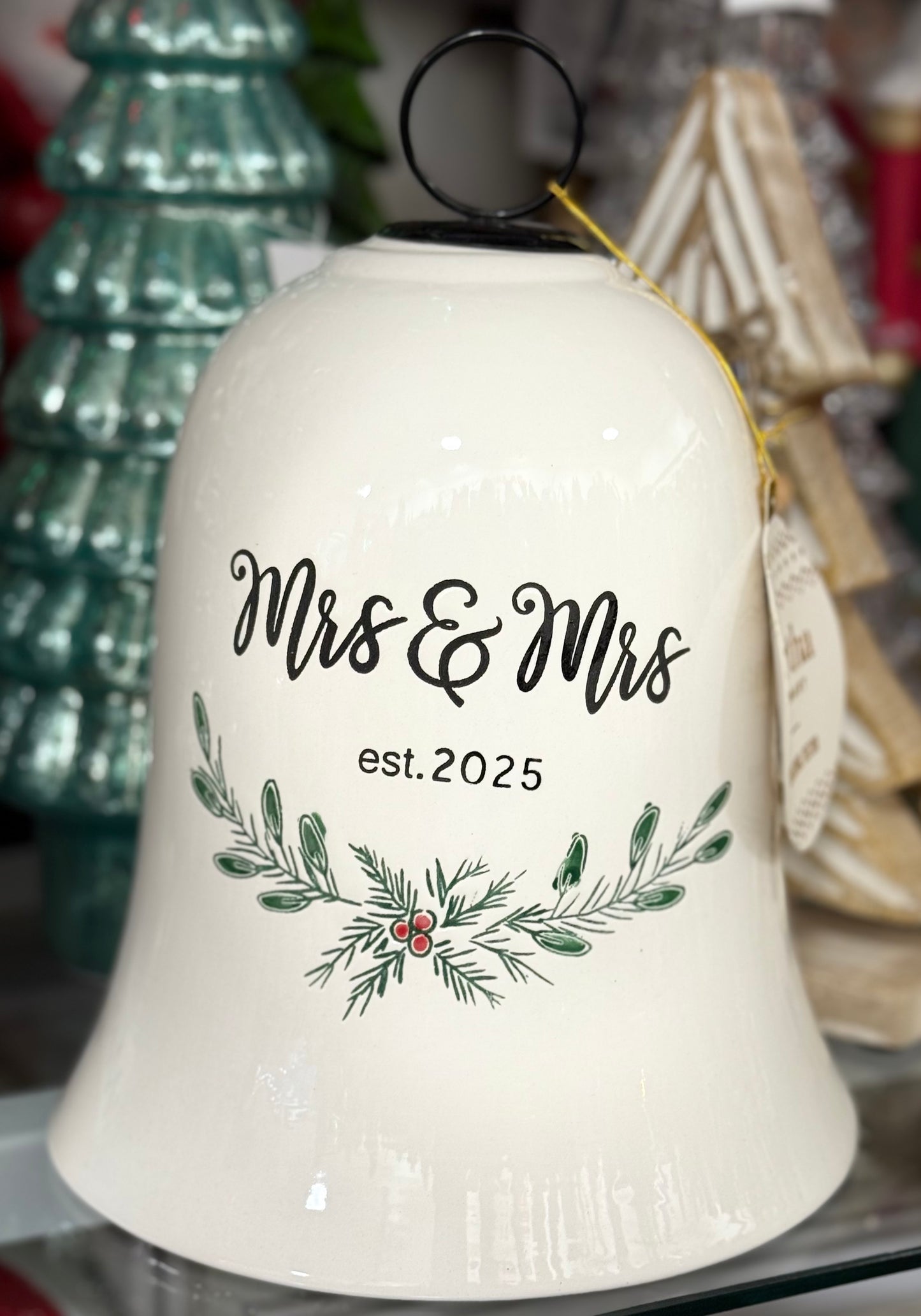 New ceramic Christmas bell 🔔 MRS & MRS EST. 2025