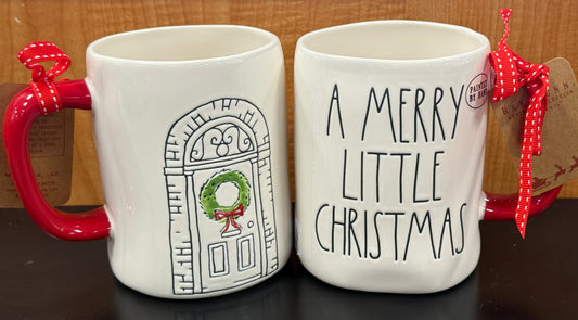 New Rae Dunn ceramic Christmas coffee mug A MERRY LITTLE CHRISTMAS