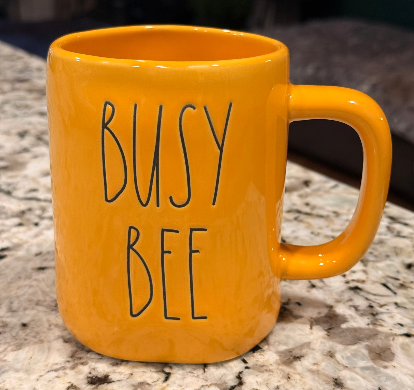 Rae Dunn yellow ceramic coffee mug BUSY BEE 🐝