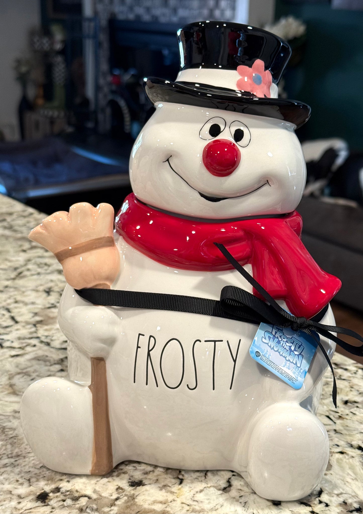 New Rae Dunn x Frosty the Snowman ceramic Christmas canister