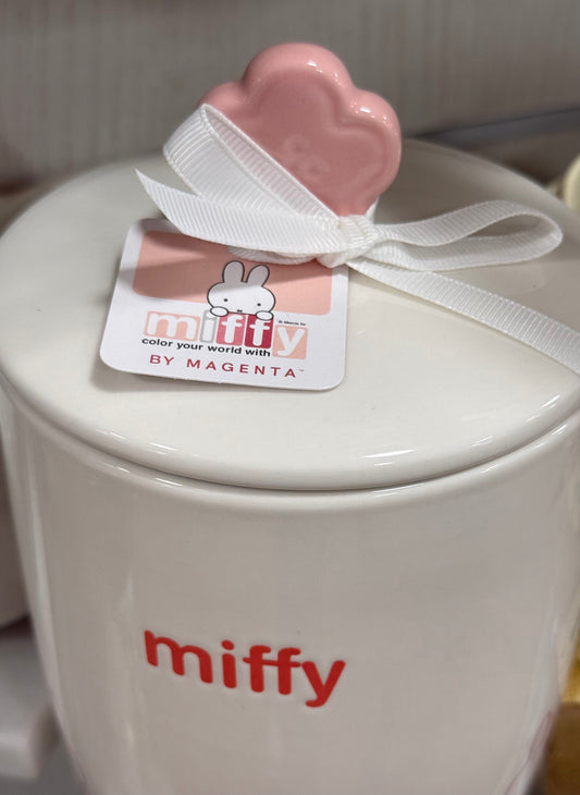 New Miffy by Magenta pink flower floral storage jar