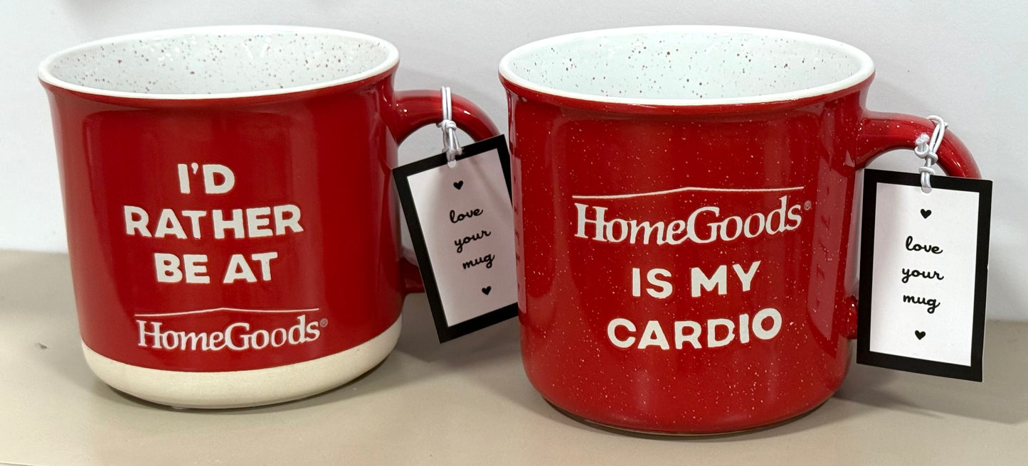 New 2-piece red ceramic coffee mug gift set HOMEGOODS