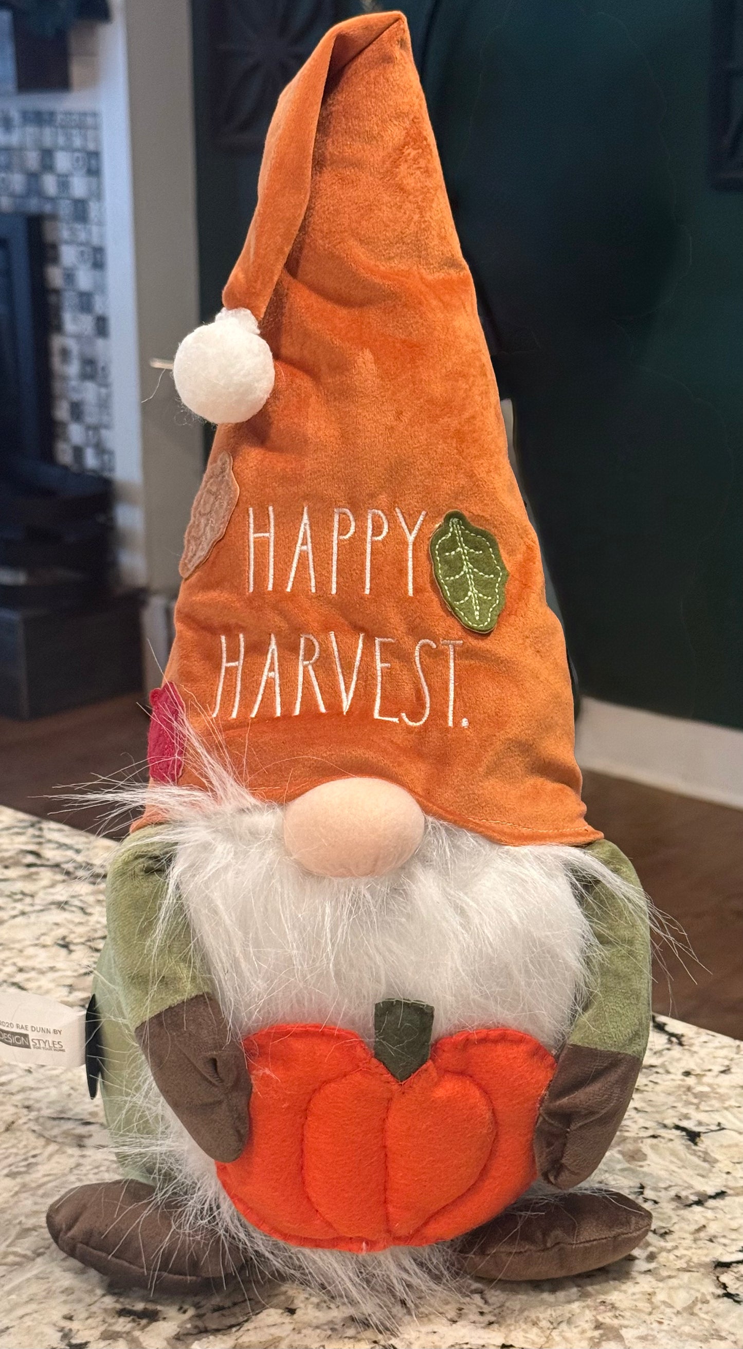 New Rae Dunn plush fall HAPPY HARVEST gnome decor