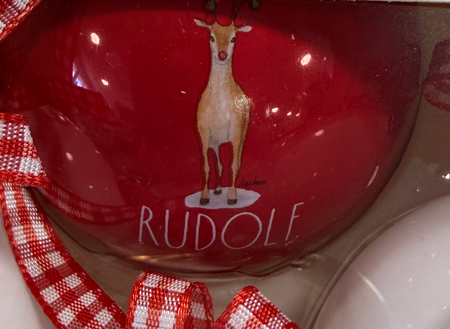 New Rae Dunn Christmas Santa’s reindeer glass ornament box set