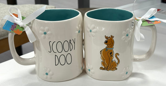 New Rae Dunn x Scooby Doo new release ceramic floral coffee mug SCOOBY DOO