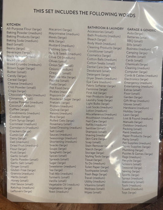 New Rae Dunn adhesive labels do it yourself sheet