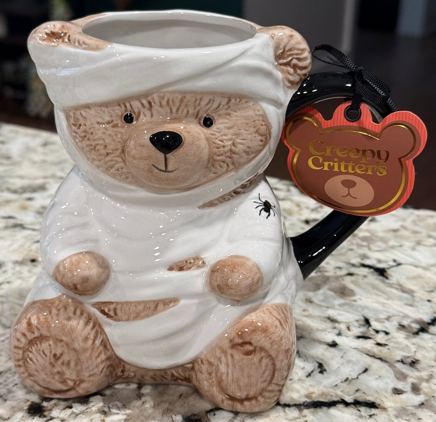 New Creepy Critters ceramic teddy bear ghost coffee mug