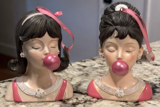 New December Diamonds 2 piece Bubblegum Girl ornament set