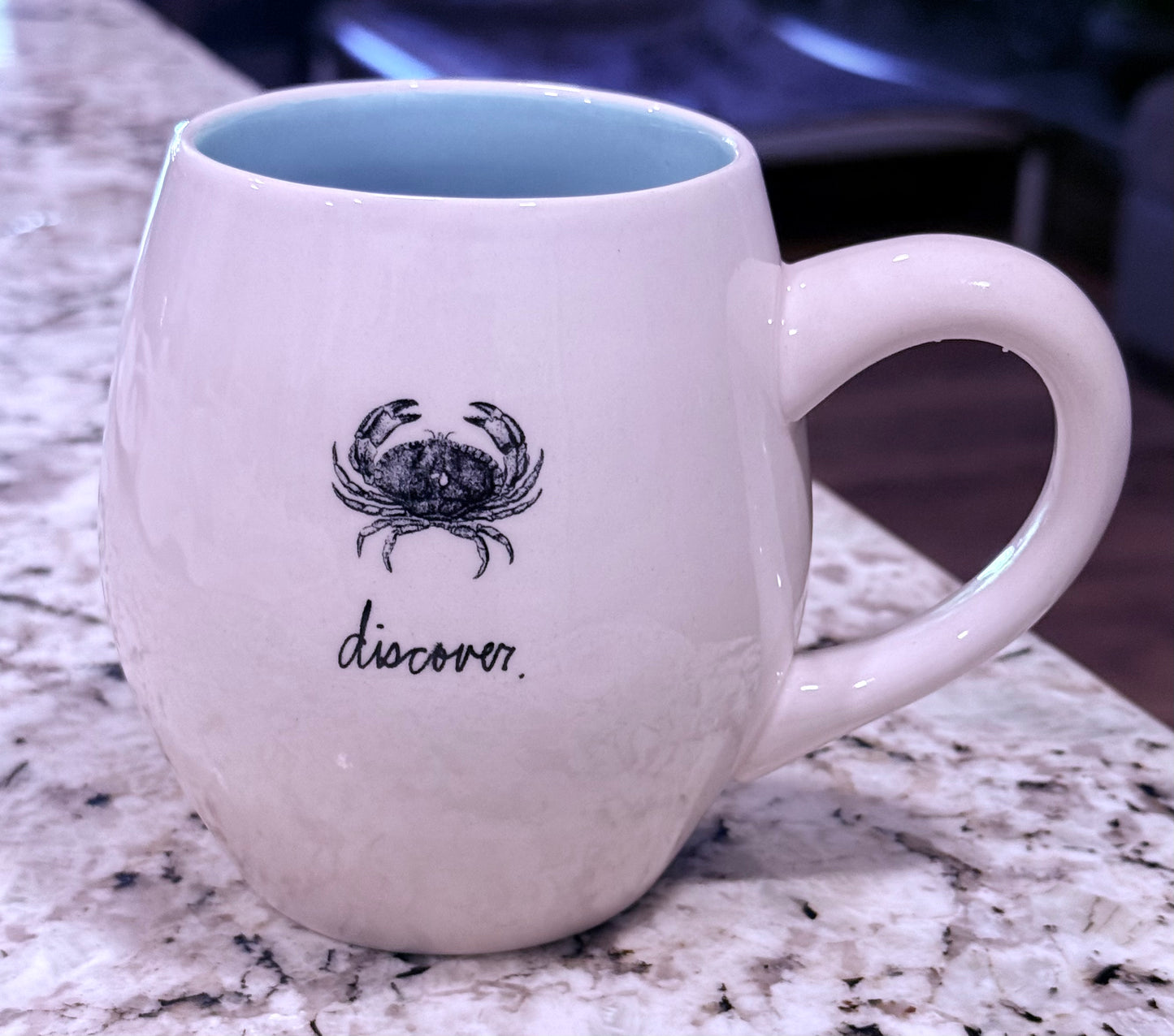 Rae Dunn white ceramic coffee mug DISCOVER