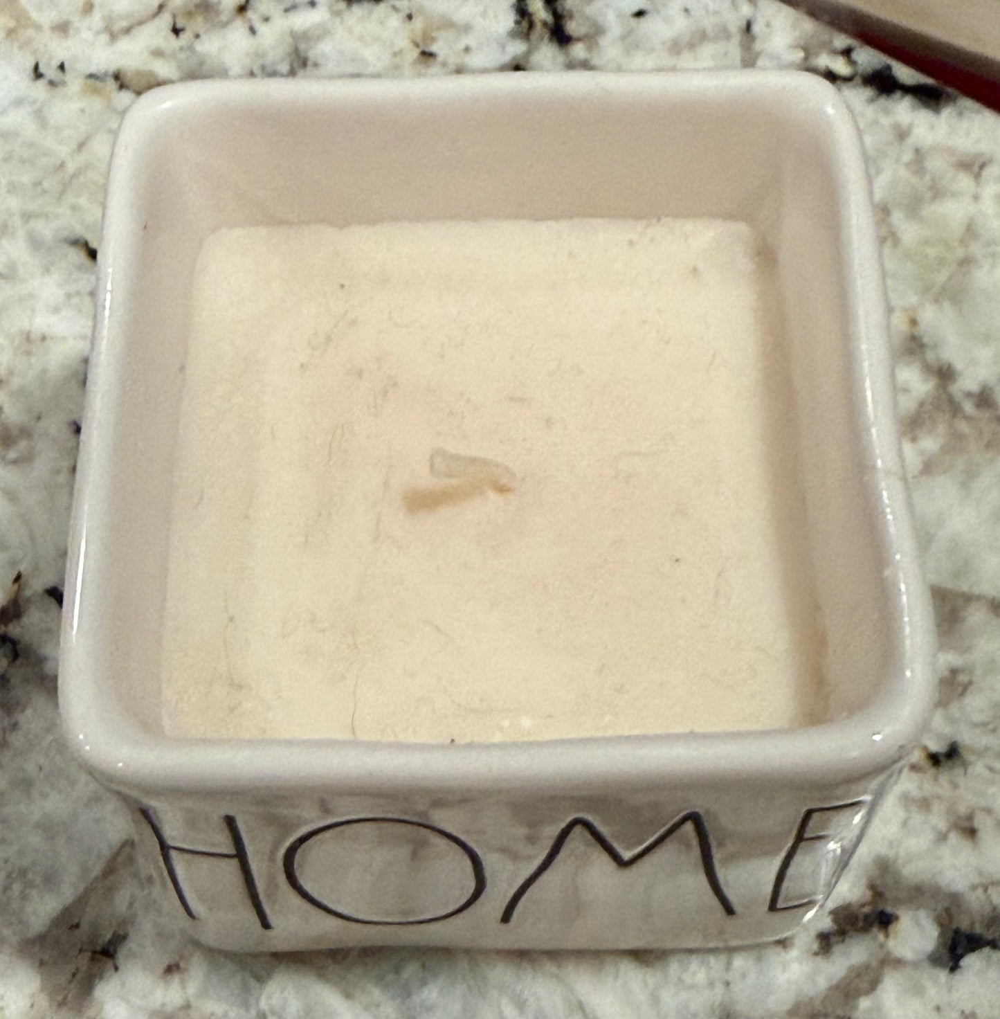 Rae Dunn white ceramic HOME small candle