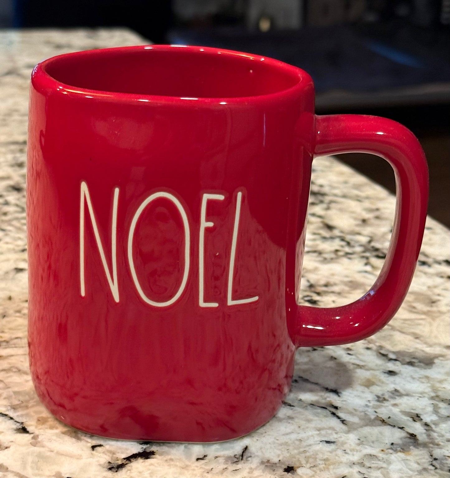 New Rae Dunn red ceramic coffee mug NOEL