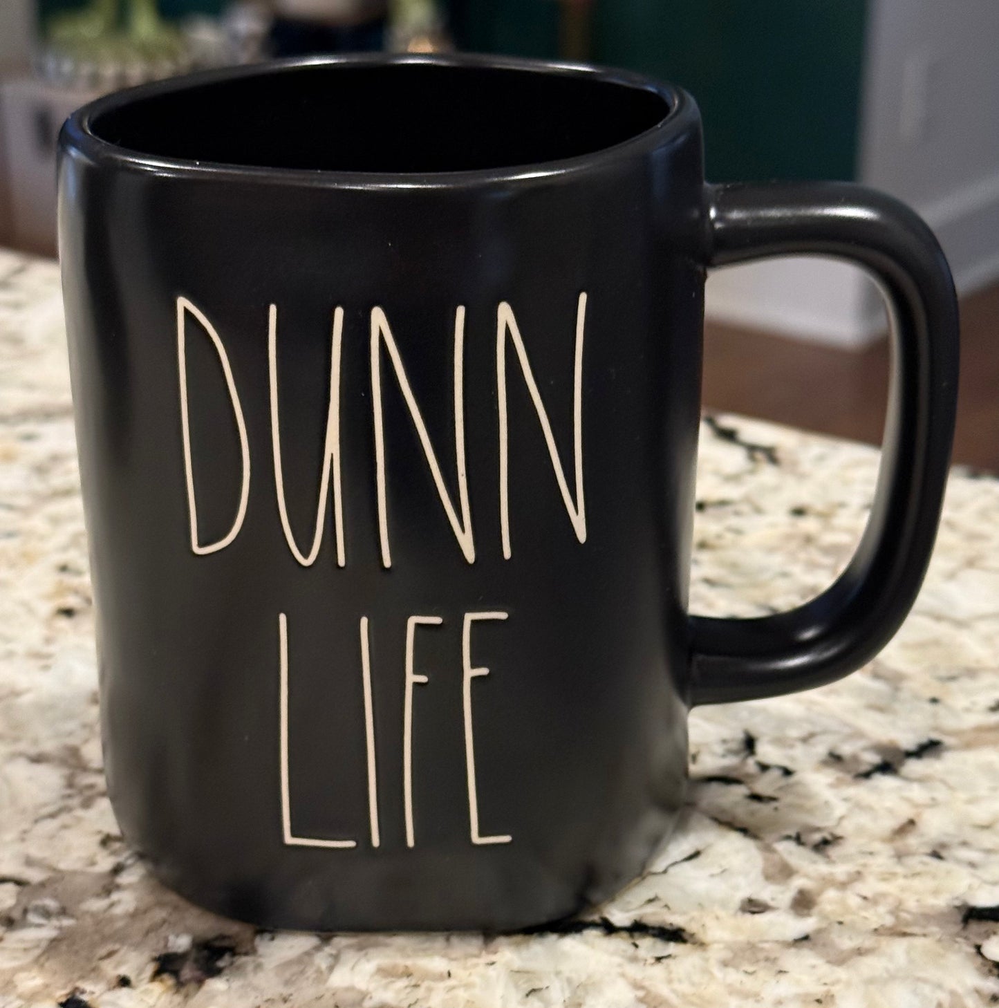 New Rae Dunn black ceramic coffee mug DUNN LIFE