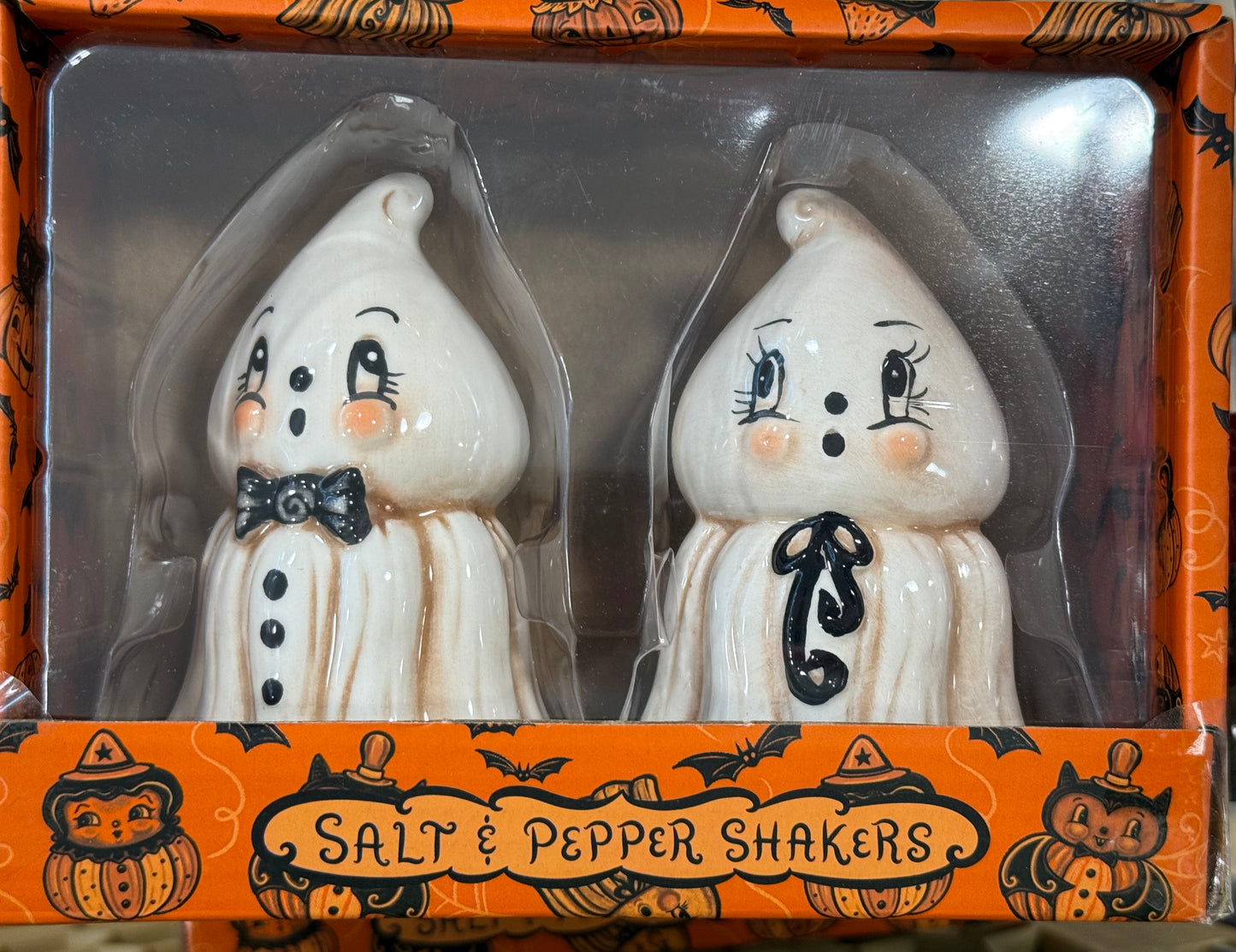 New release Joanna Parker ceramic ghost bride salt and pepper shaker set