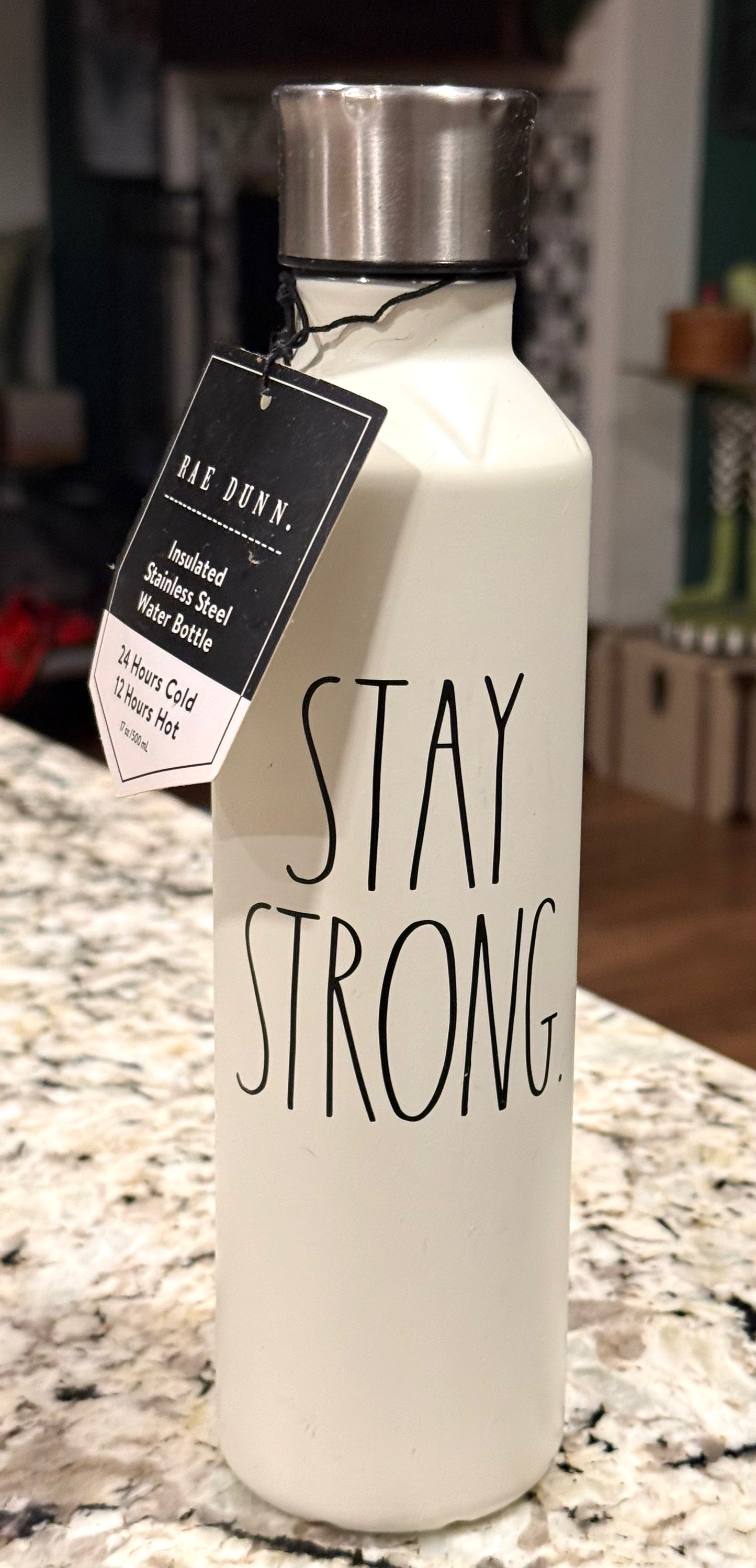 New Rae Dunn hot/cold drink bottle STAY STRONG