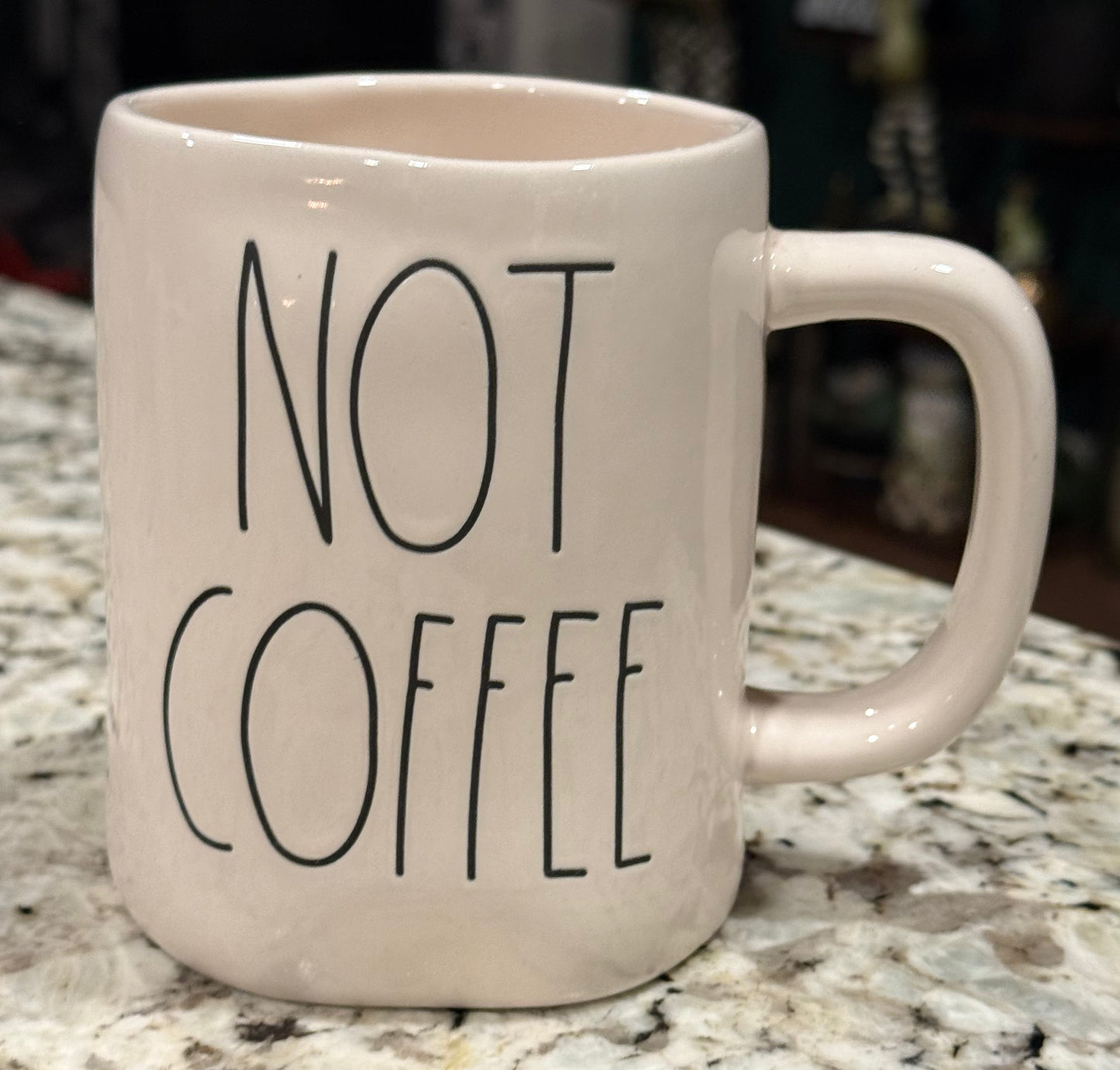 New Rae Dunn white ceramic coffee mug NOT COFFEE