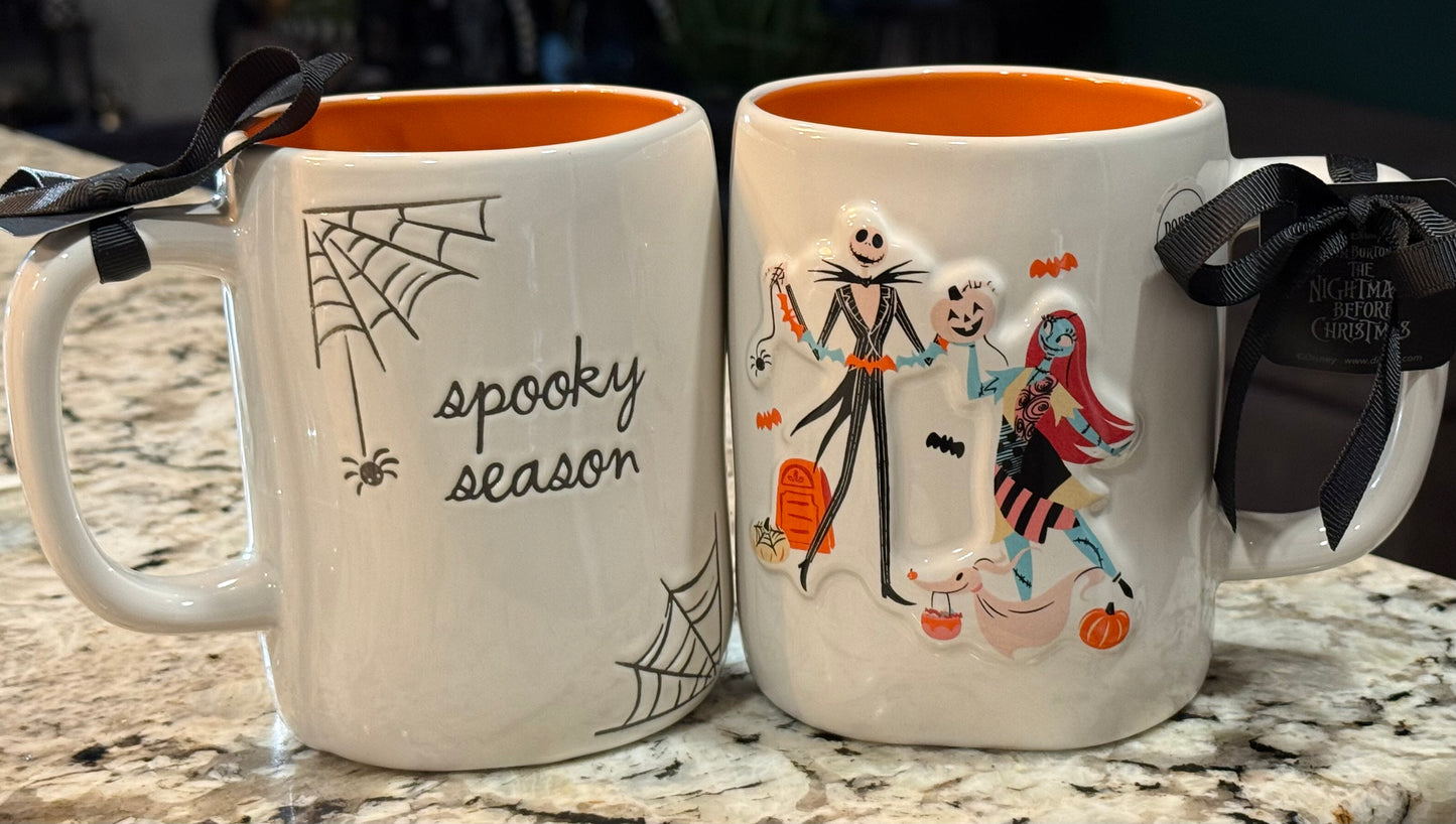 New Rae Dunn x Nightmare before Christmas ceramic Halloween coffee mug SPOOKY SEASON