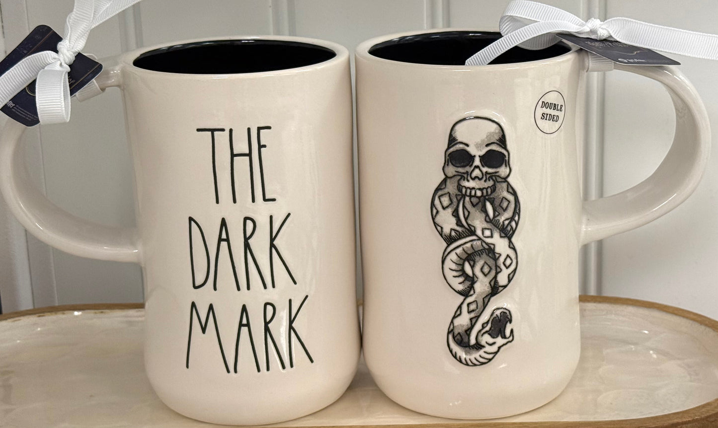 New Rae Dunn x Harry Potter ceramic coffee mug (tall) THE DARK MARK