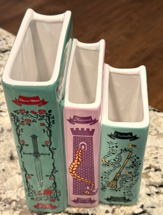 New ceramic book vase planter decor 3-stacked set