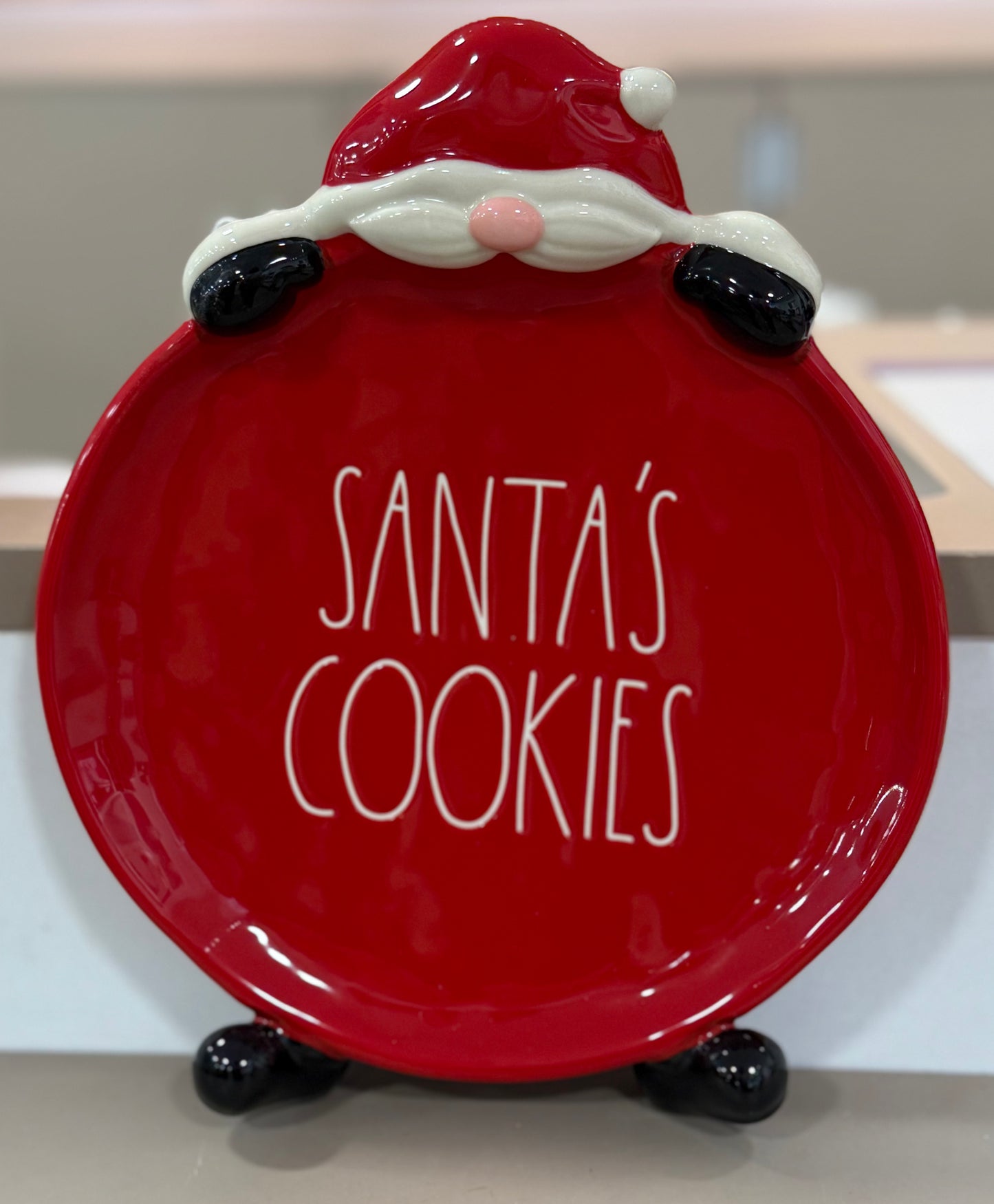 New Rae Dunn ceramic Christmas cookie plate SANA’S COOKIES 🍪