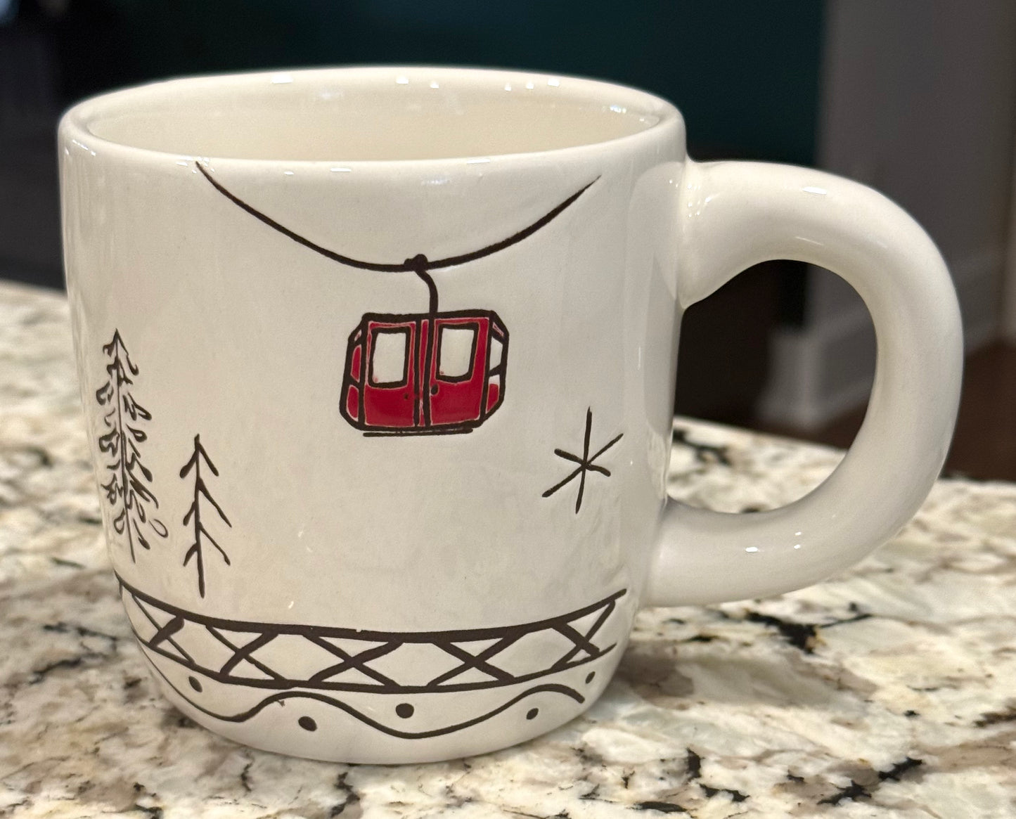 New Potter’s Studio ceramic Christmas ski resort coffee mug