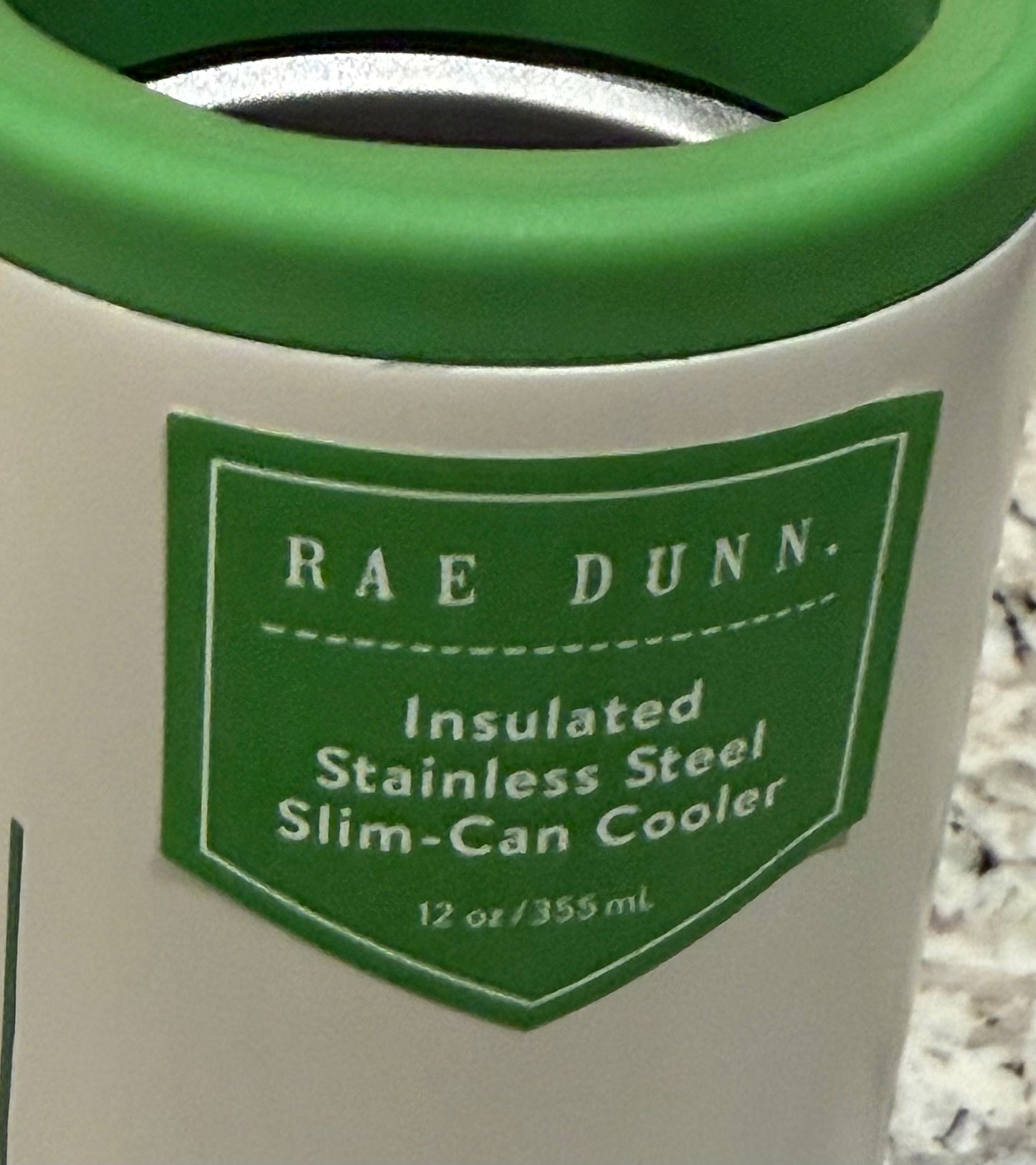 New Rae Dunn St. Patrick’s Day white insulated stainless slim can holder LEPRECHAUN JUICE