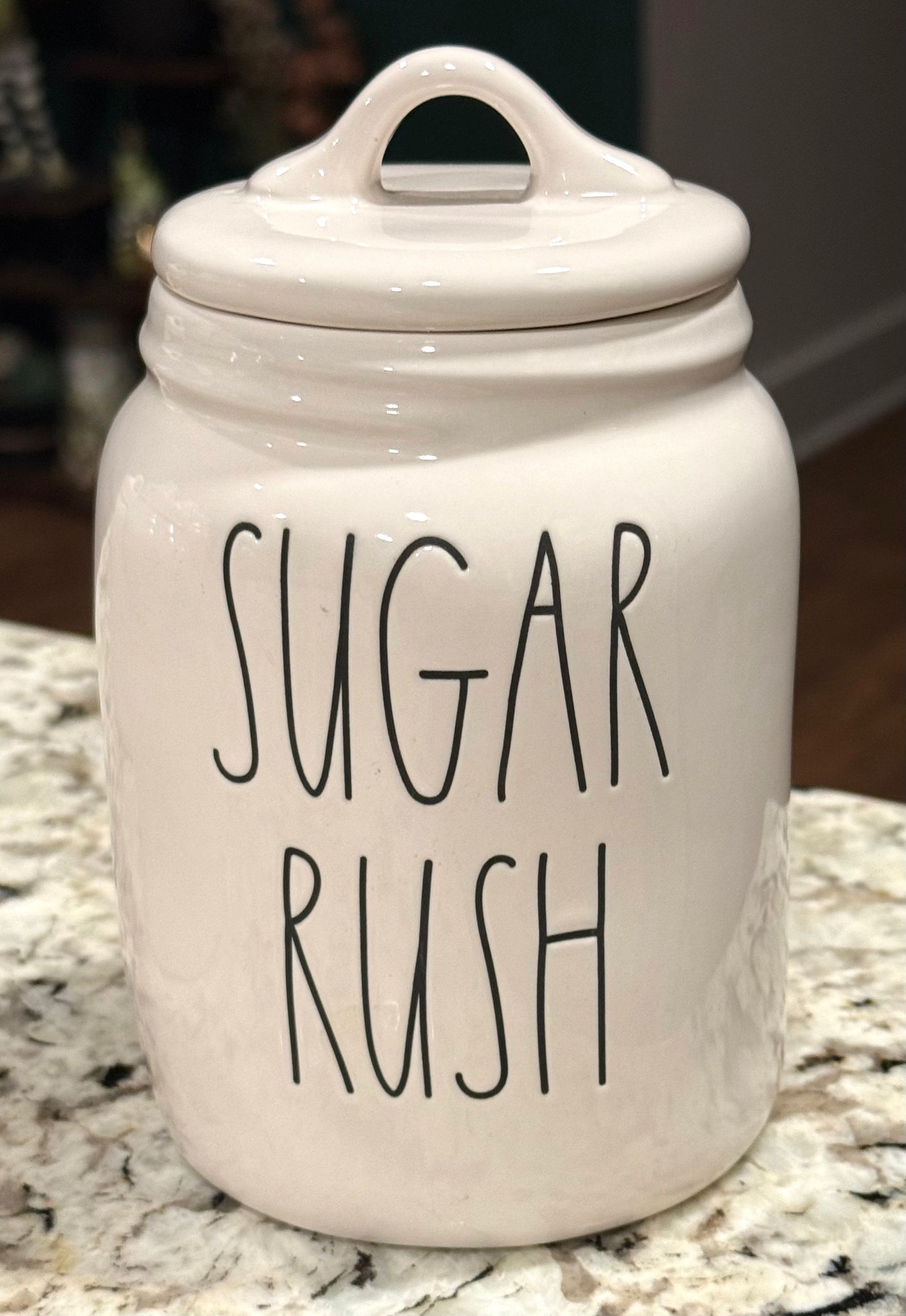 New Rae Dunn ceramic 6” canister HTF! SUGAR RUSH