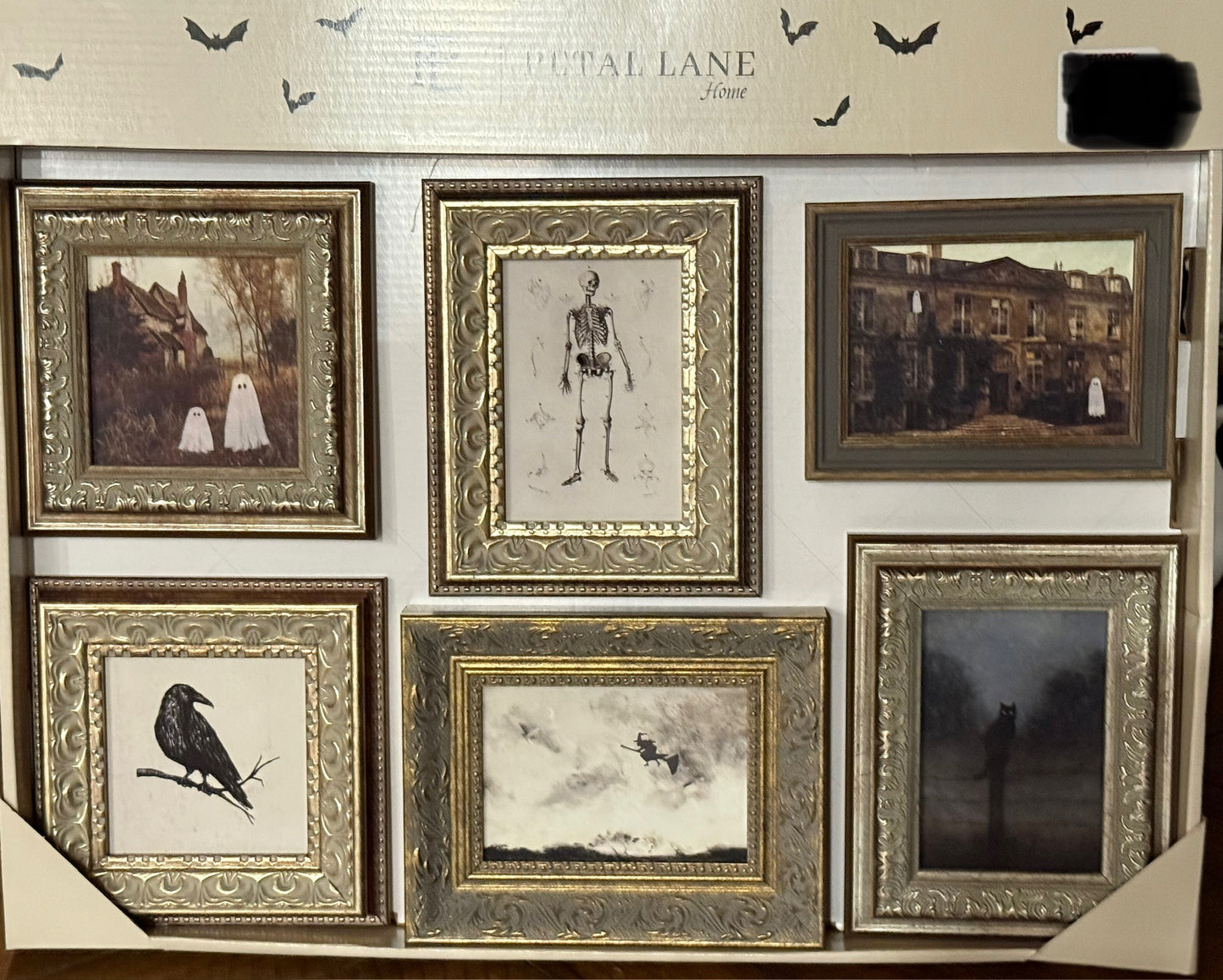 New Petal Lane 6-piece mini Halloween frame set wall ghist decor