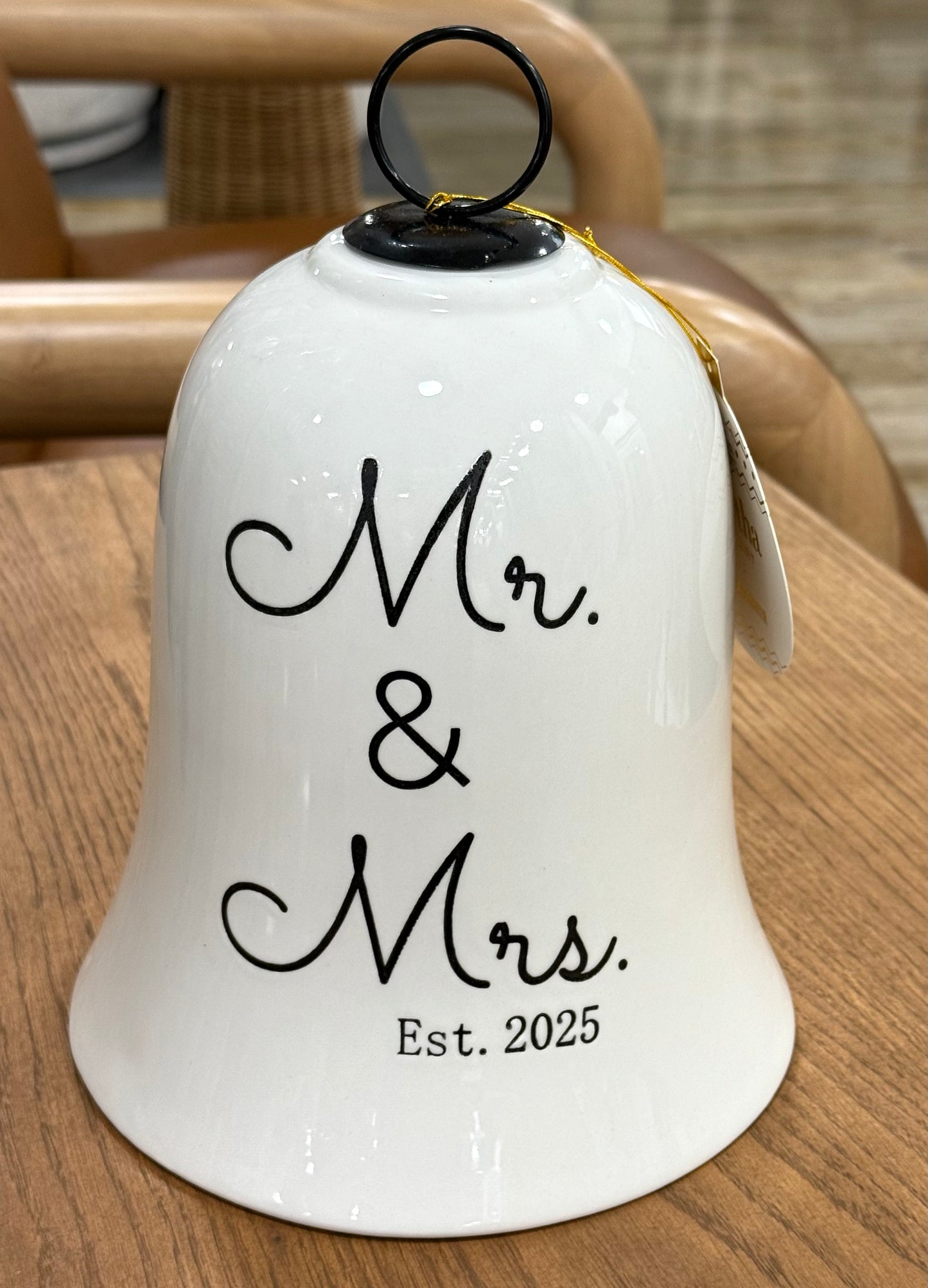 New ceramic Christmas bell 🔔 MR & MRS EST. 2025