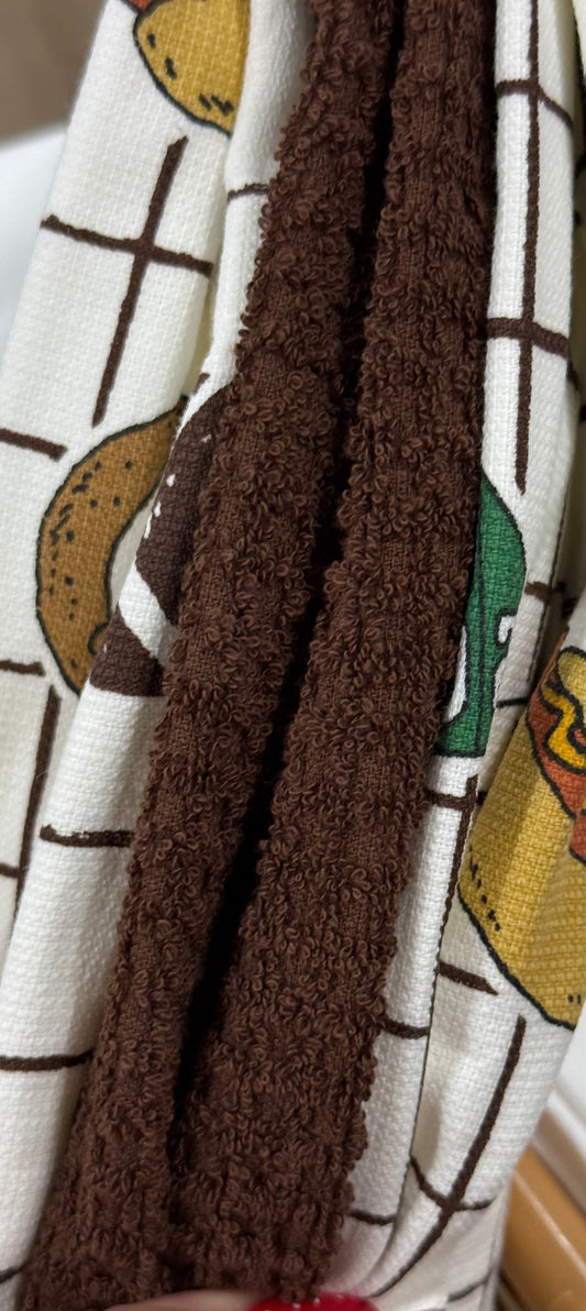 New Rae Dunn kitchen dish towel set 3-pieces SUNDAY SNACKS
