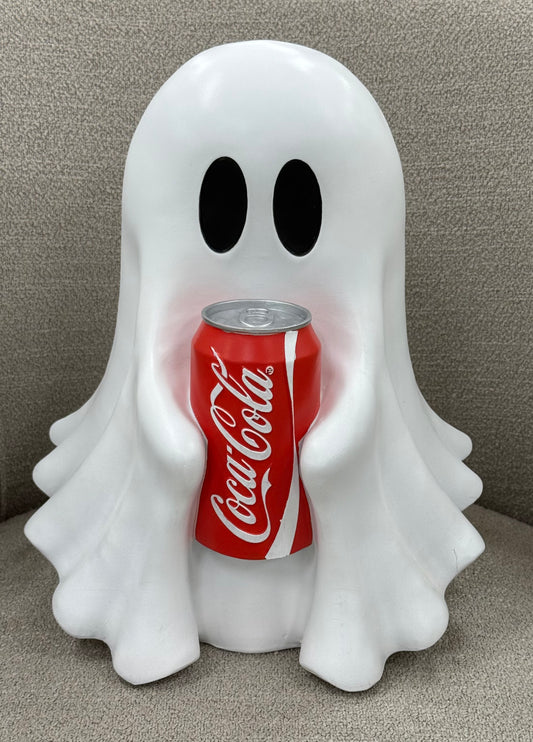 New resin Halloween decor Ghost with Coke Can 13x10