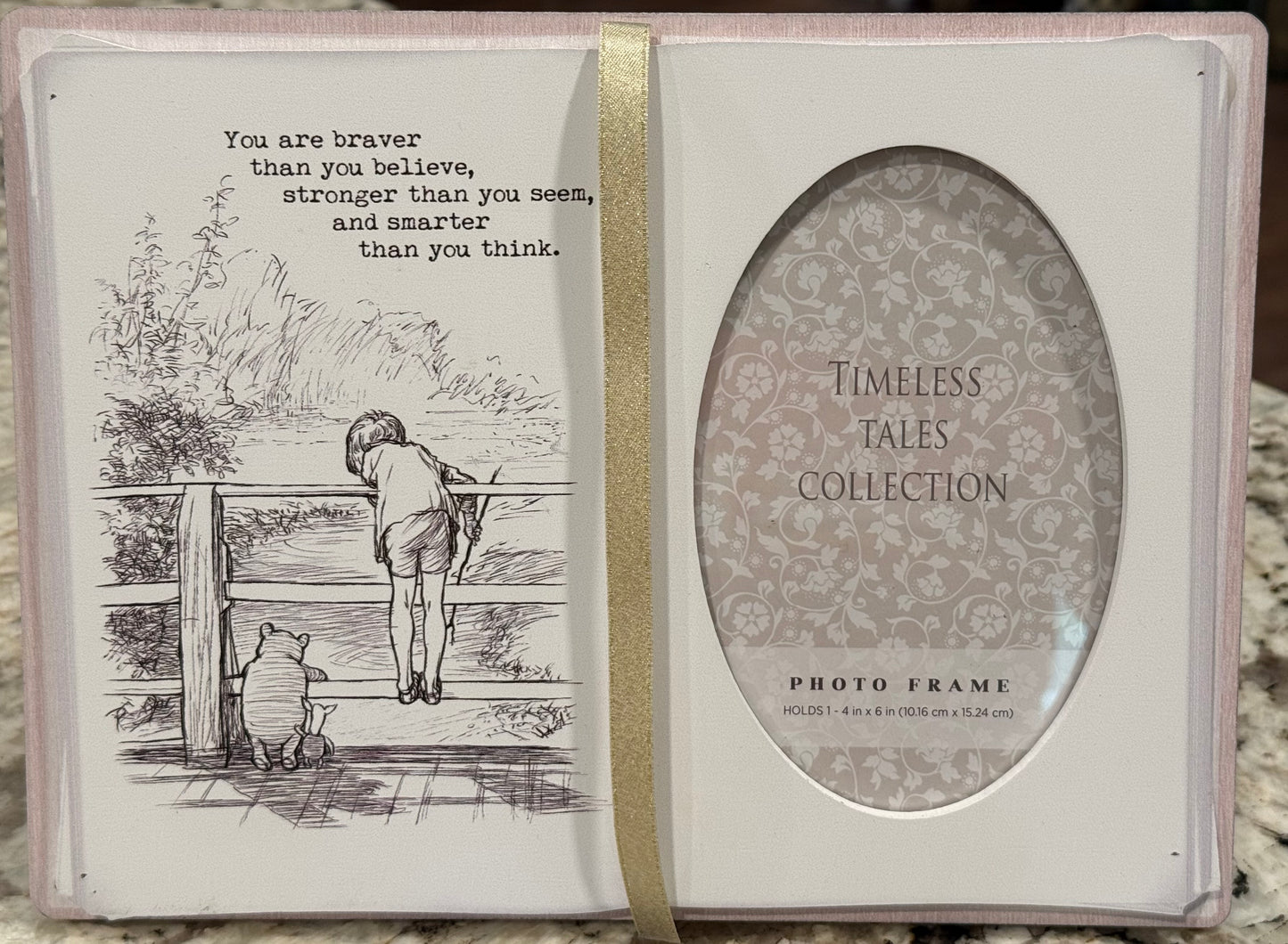 New Winnie the Pooh wood book 4x6 Timeless collection photo frame decor