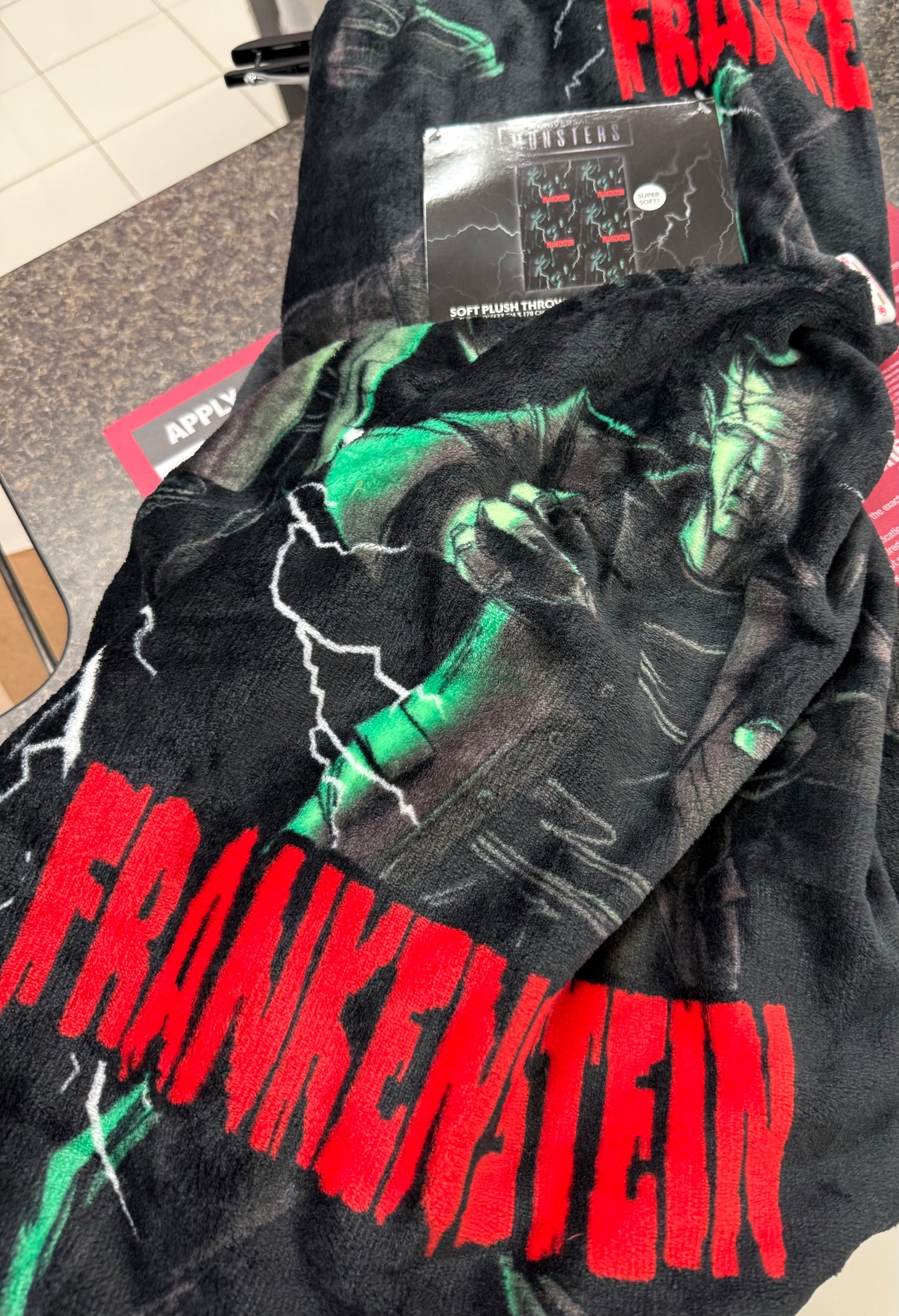 New Halloween throw blanket 50x70 FRANKENSTEIN