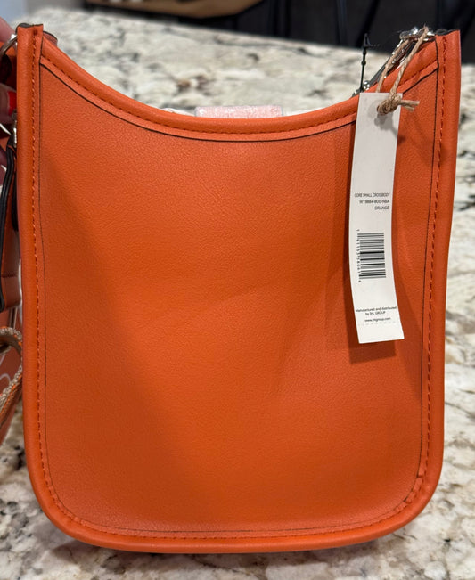 New 8x6 orange fall cross body handbag with storage POUCH